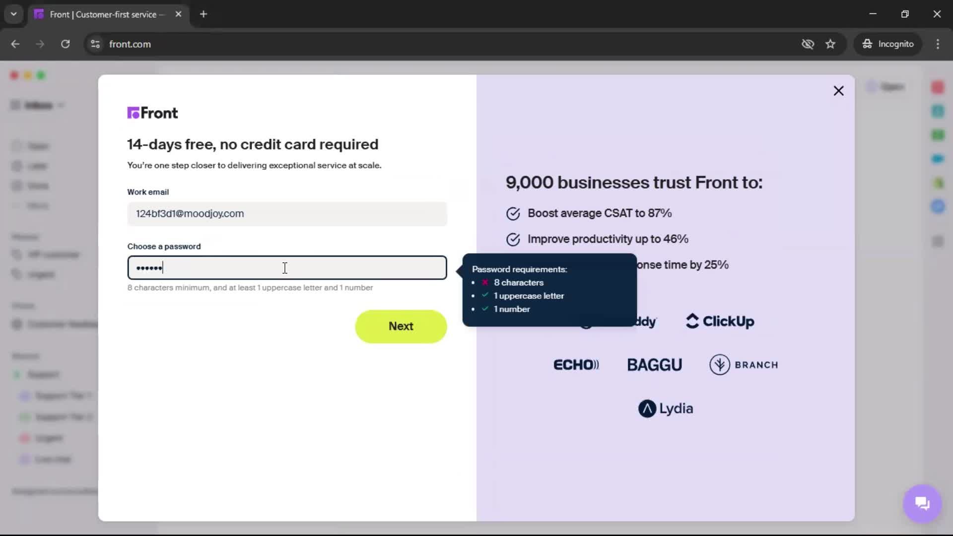 Onboarding screenshot