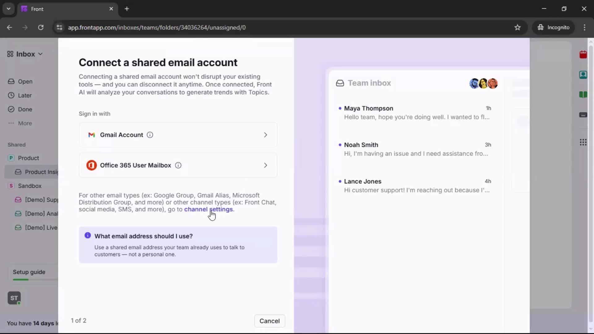 Onboarding screenshot
