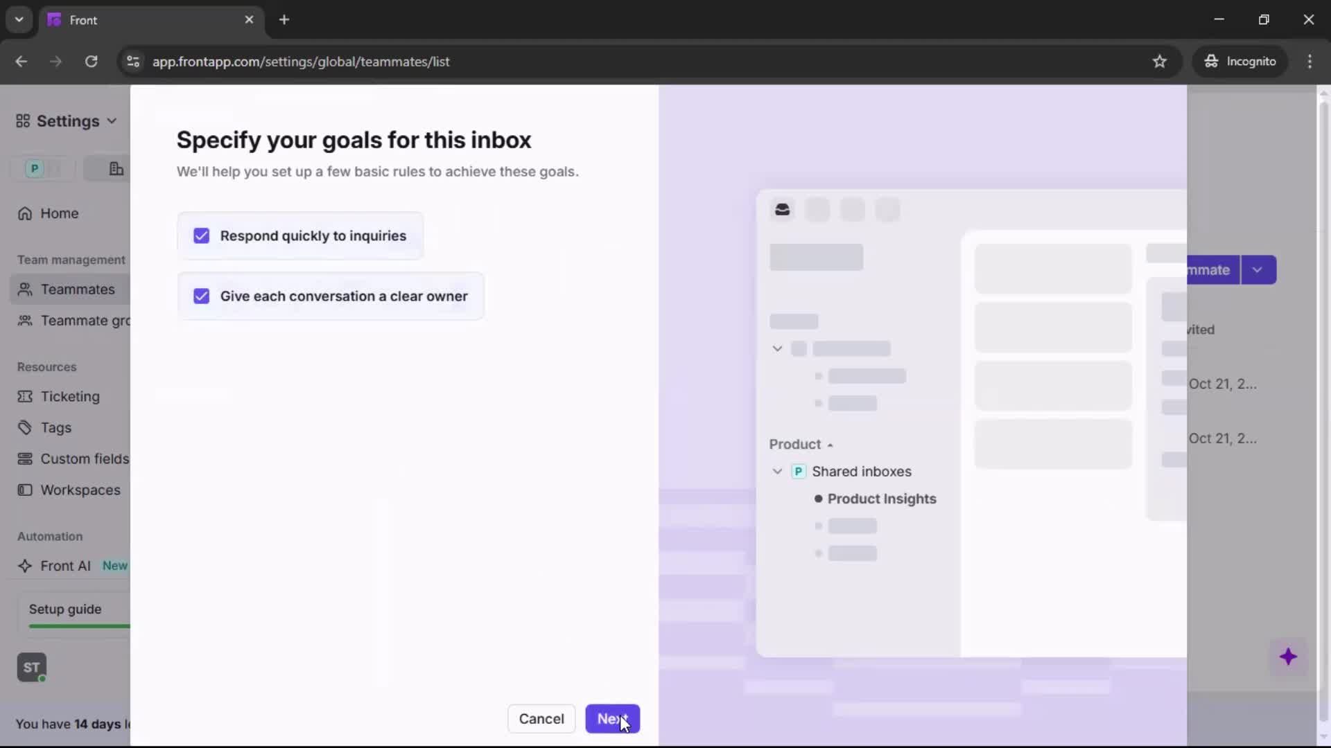 Onboarding screenshot