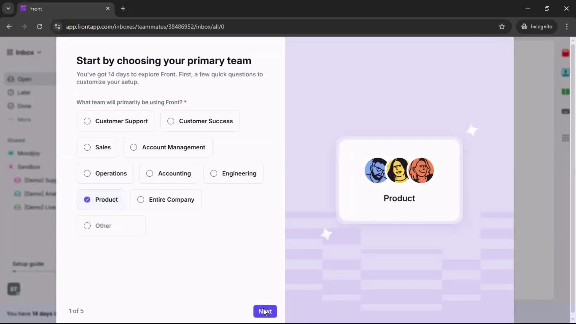 Onboarding screenshot