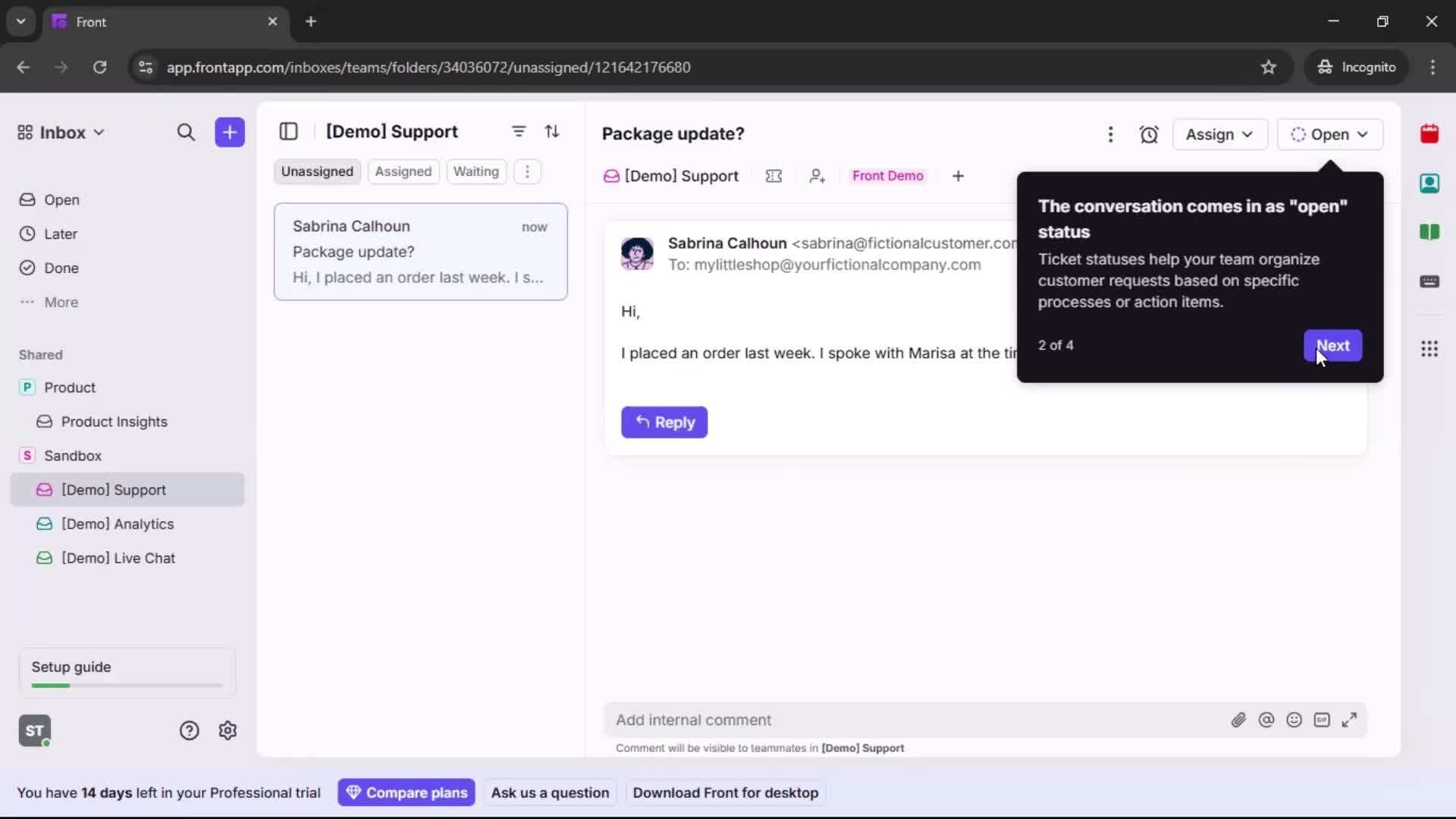 Onboarding screenshot