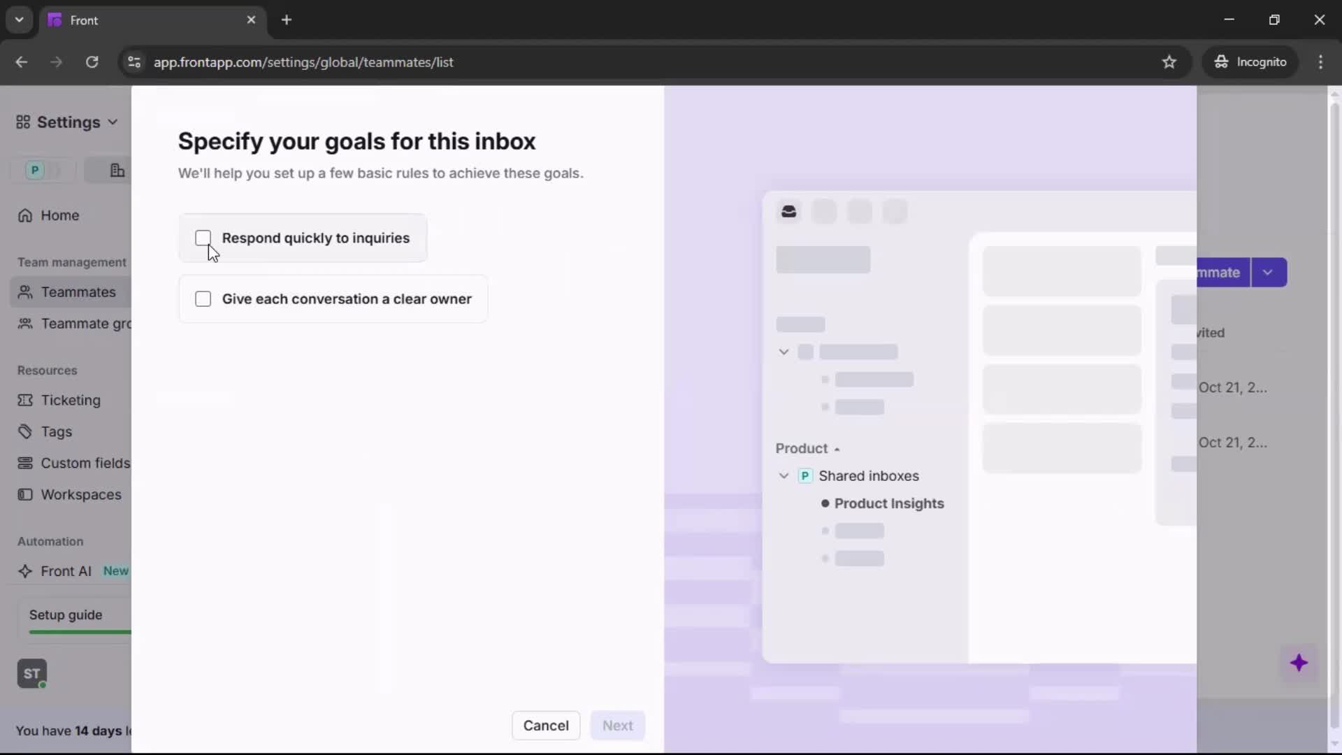 Onboarding screenshot