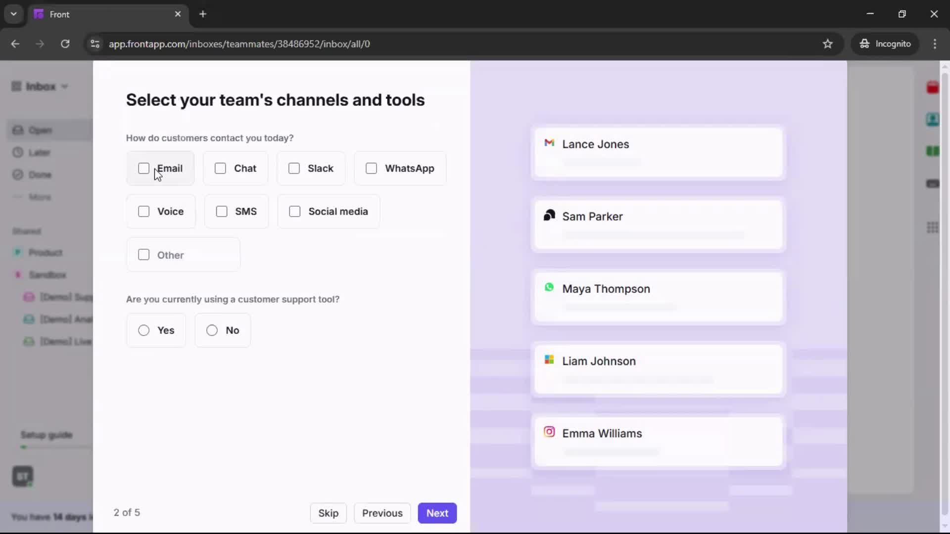 Onboarding screenshot