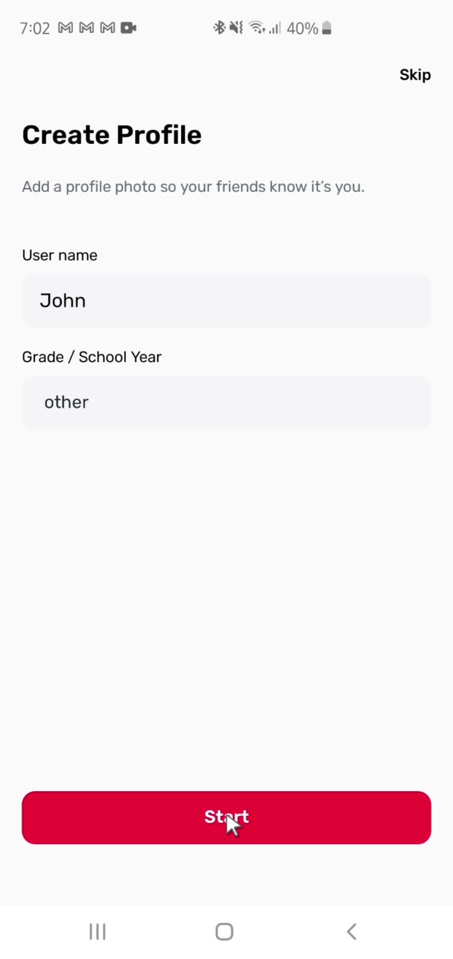 Onboarding screenshot