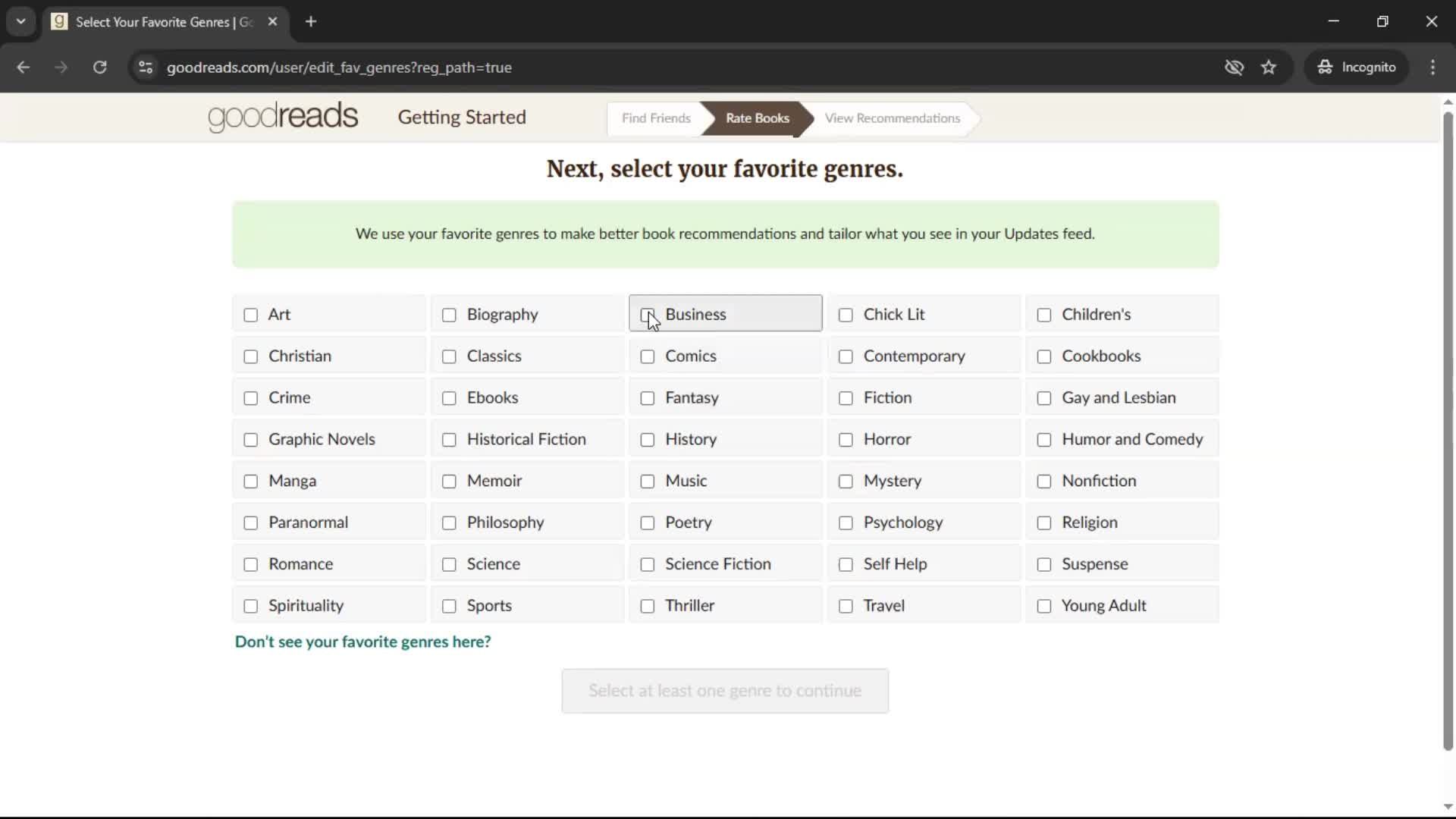 Onboarding screenshot