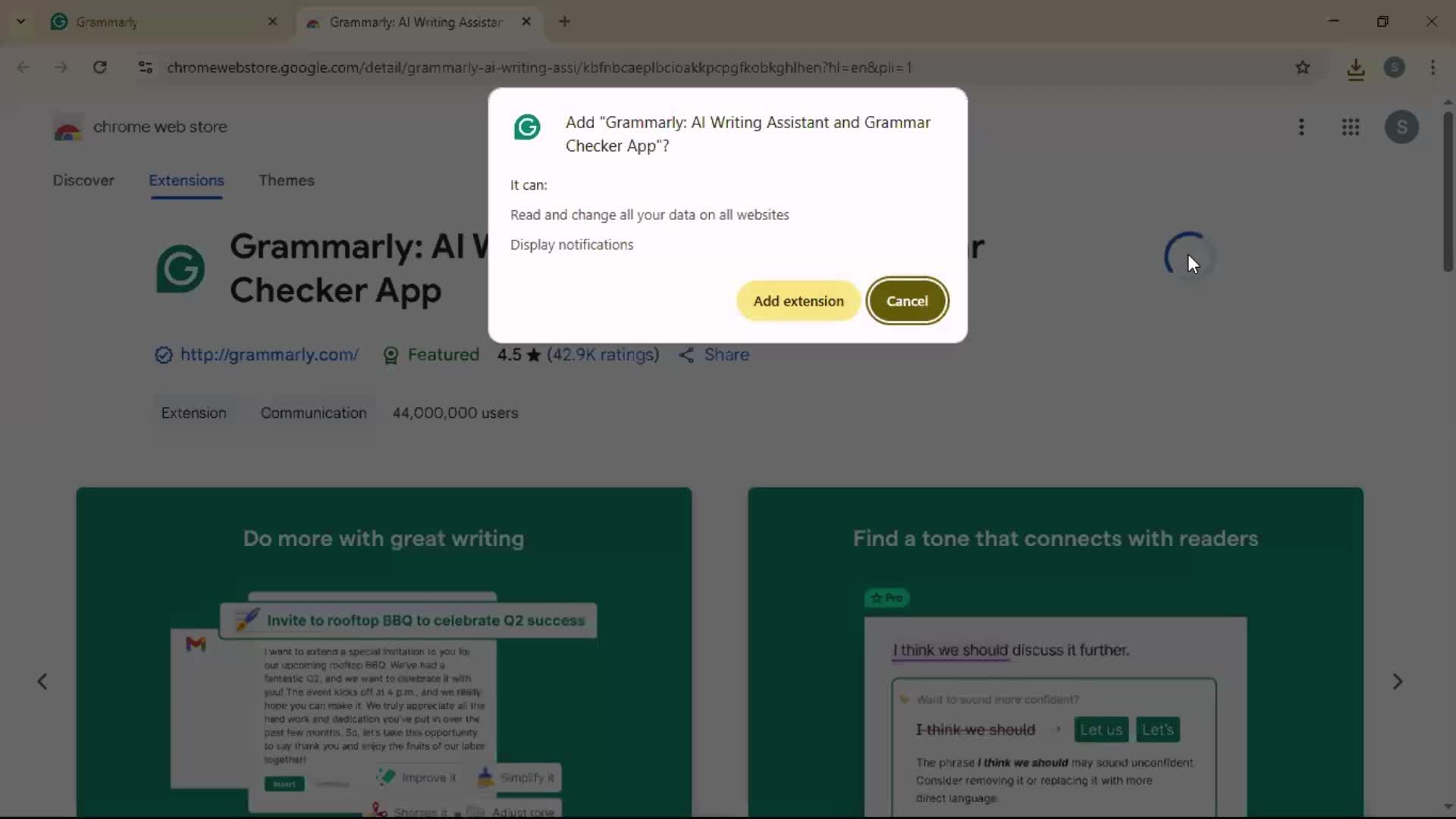 Onboarding screenshot