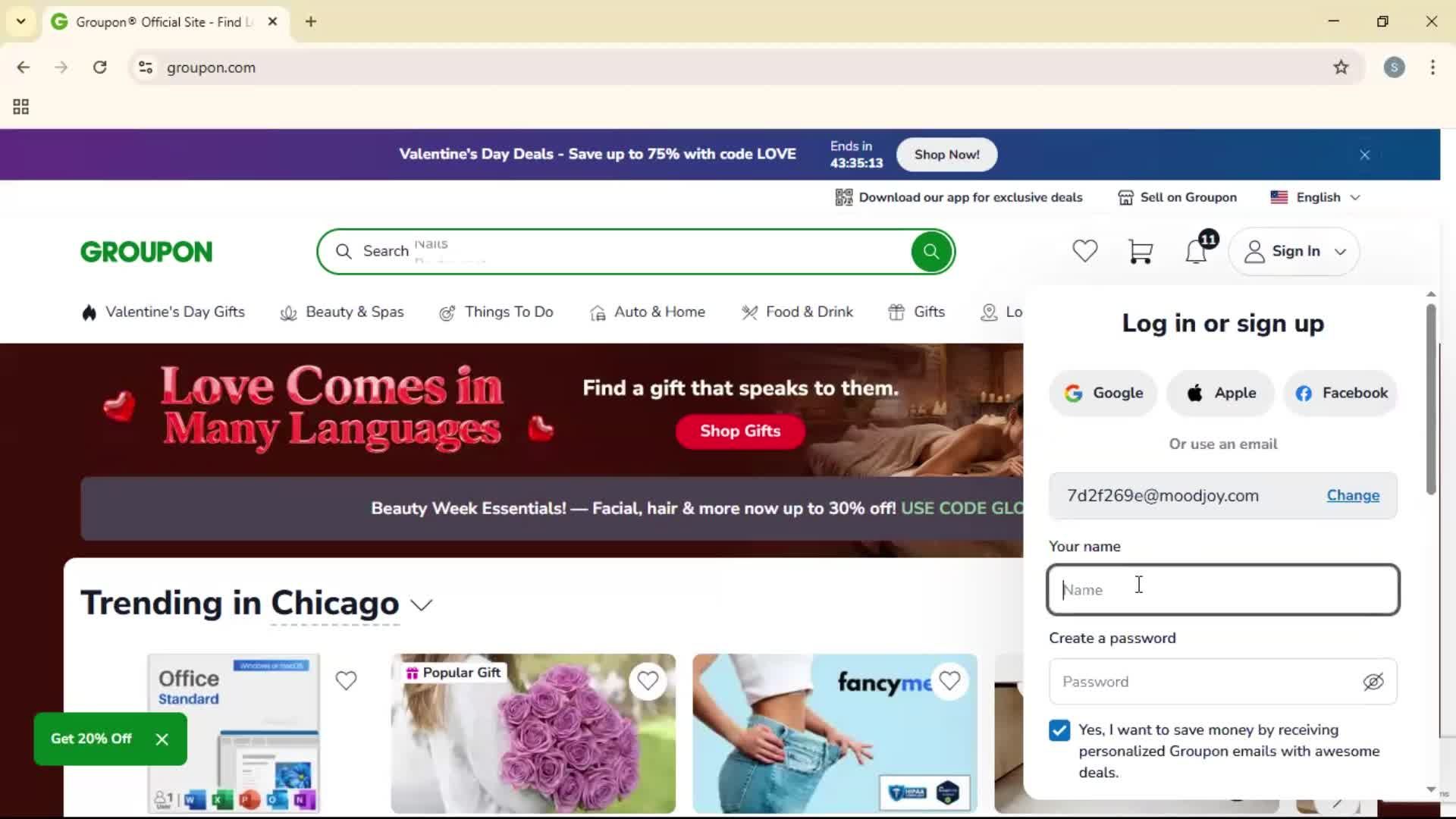 Onboarding screenshot