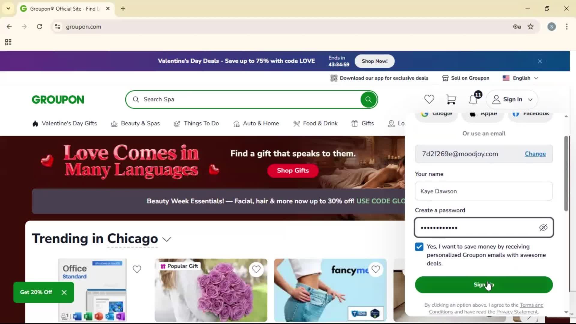 Onboarding screenshot