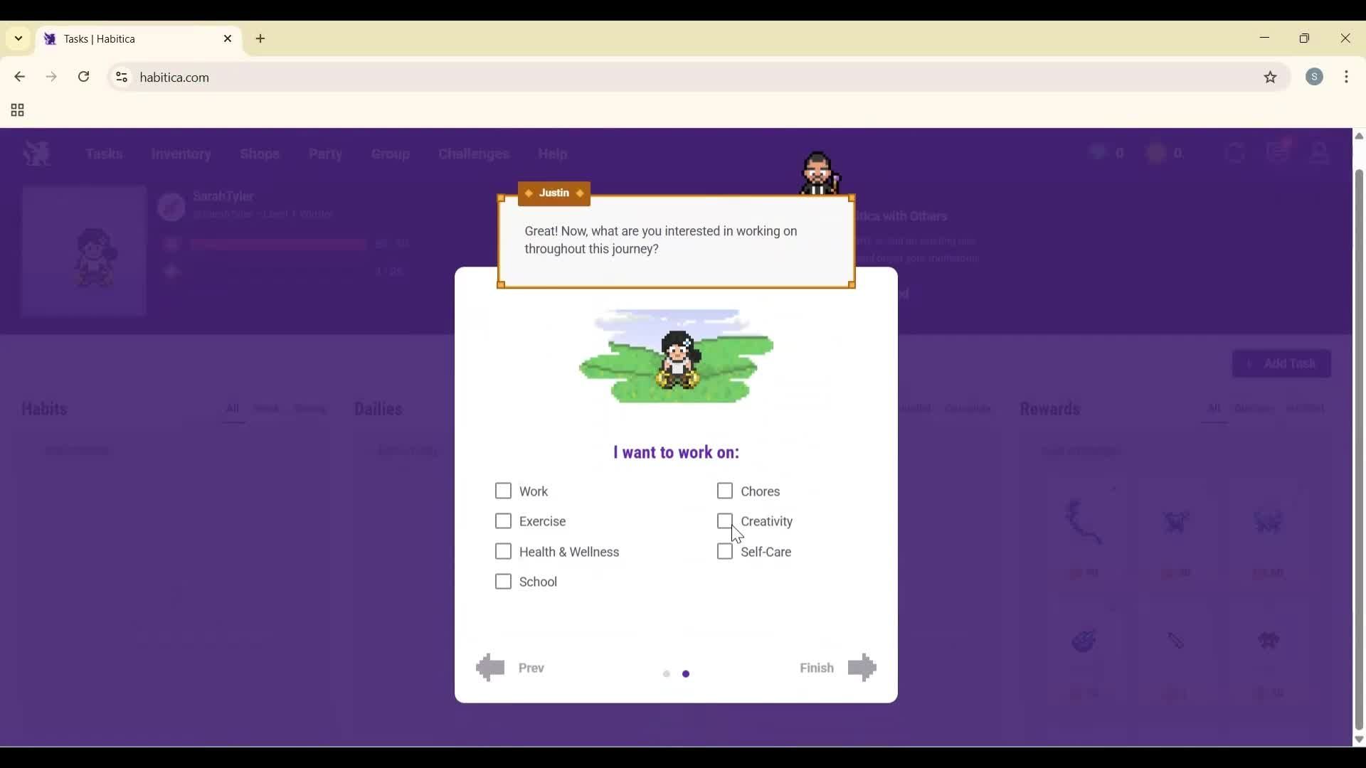 Onboarding screenshot