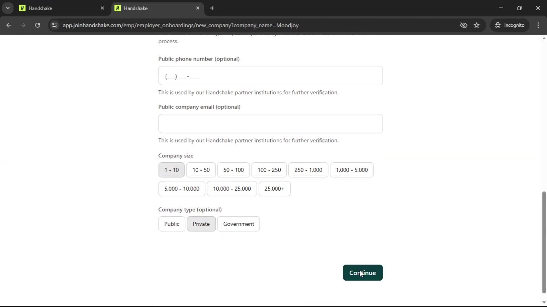 Onboarding screenshot
