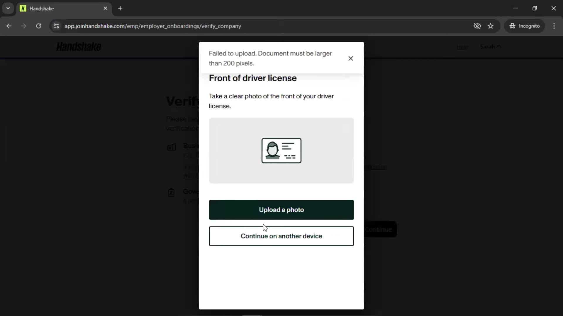 Onboarding screenshot