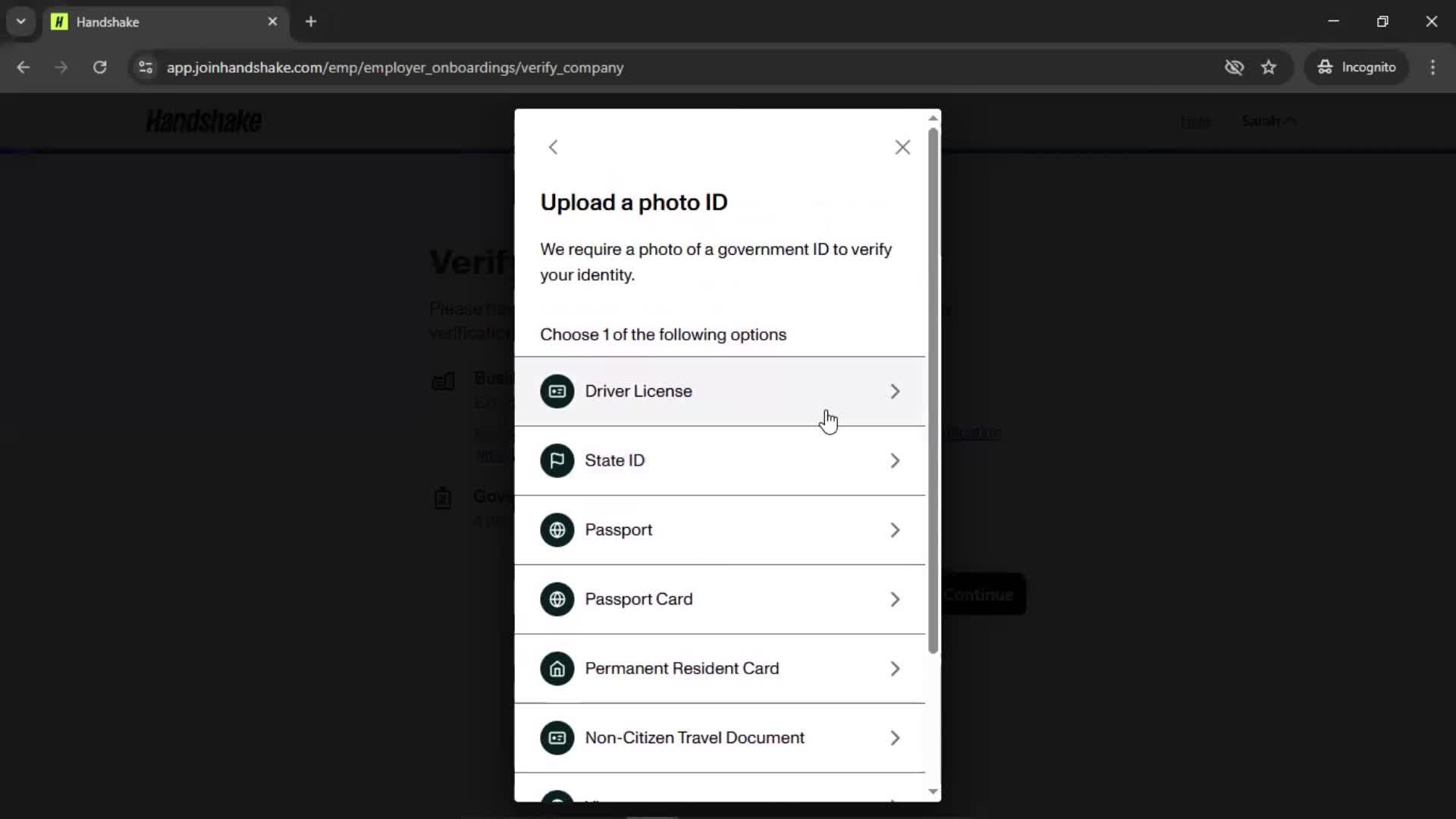 Onboarding screenshot