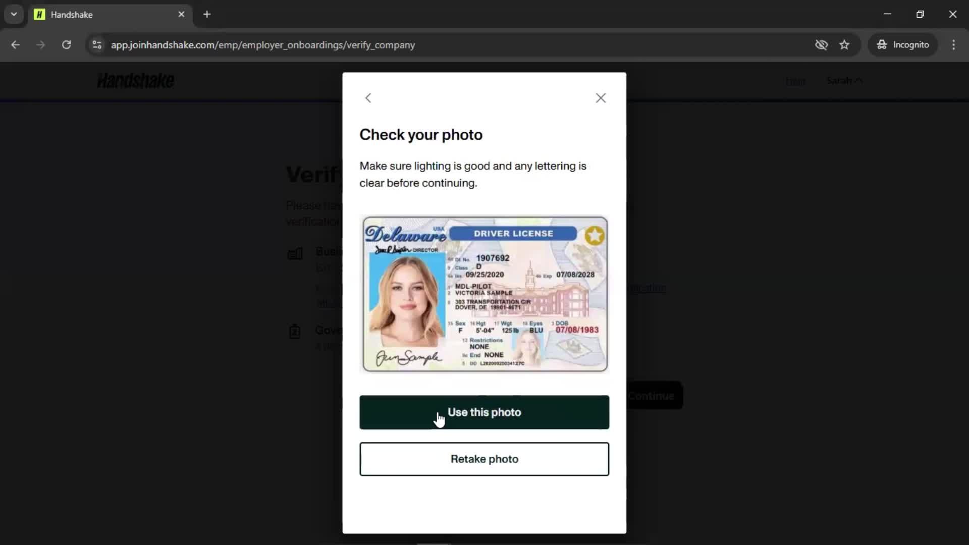 Onboarding screenshot