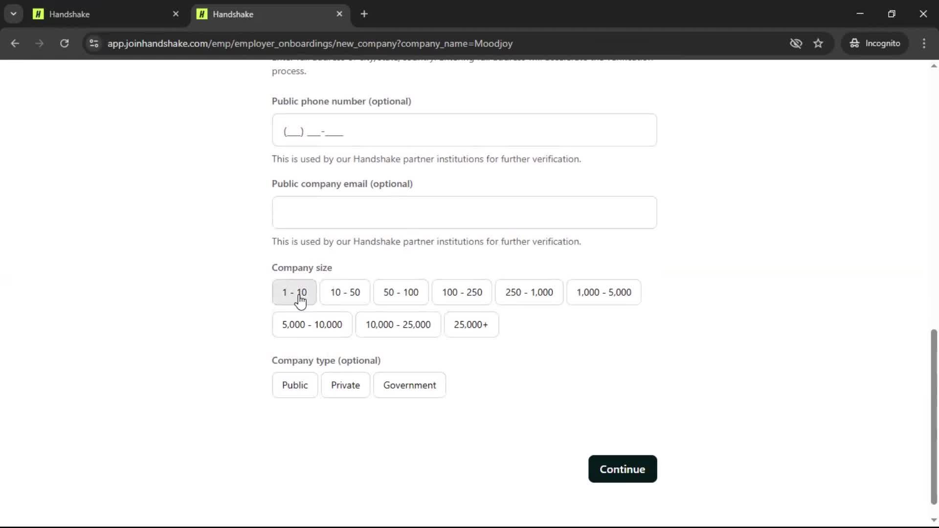 Onboarding screenshot