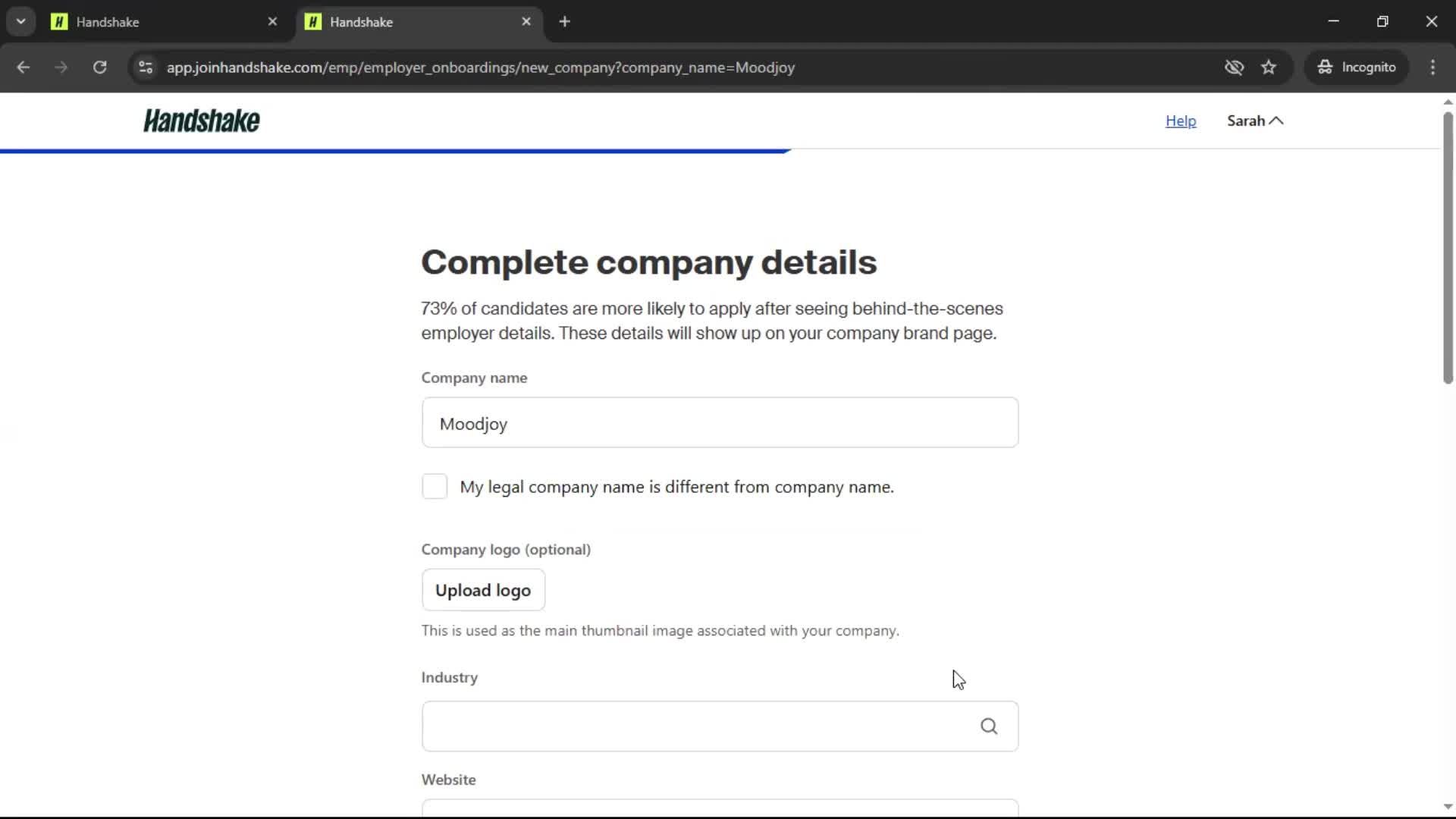 Onboarding screenshot