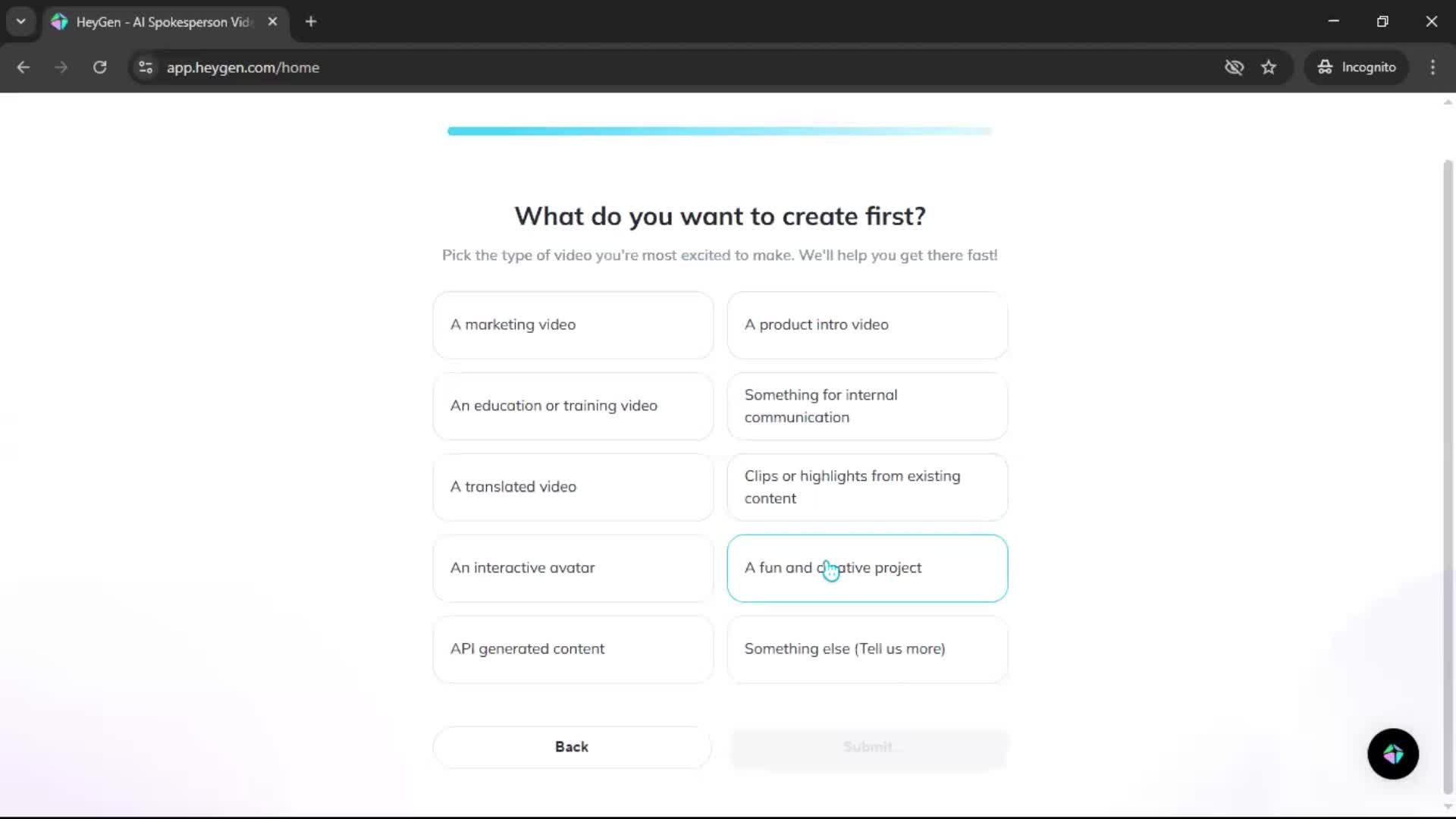 Onboarding screenshot