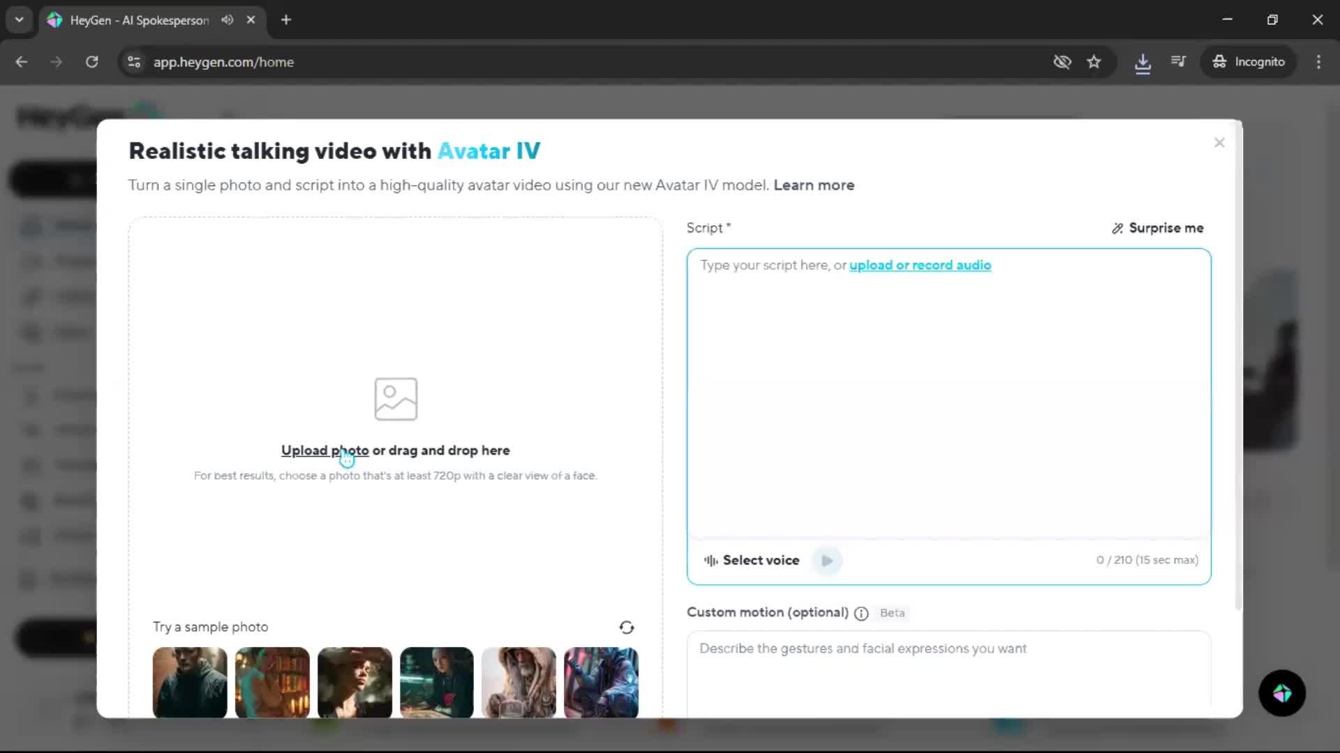 Onboarding screenshot