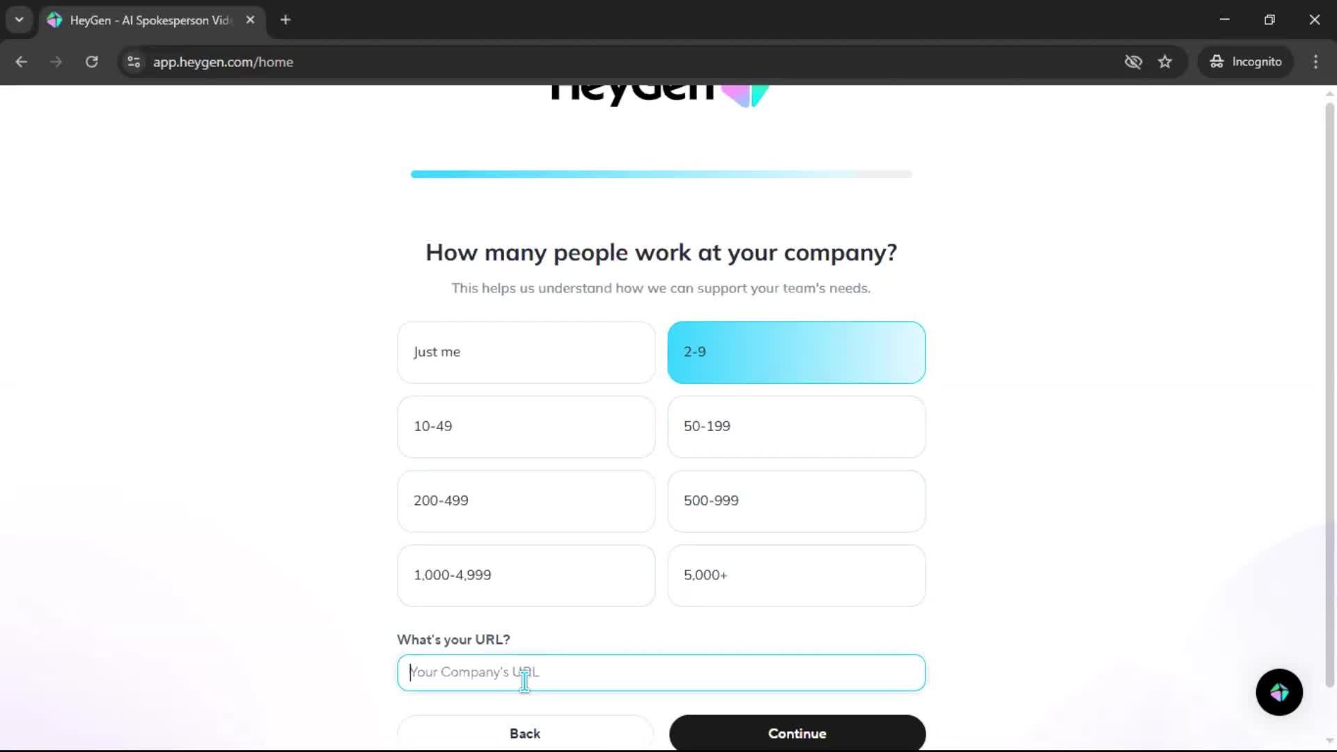 Onboarding screenshot