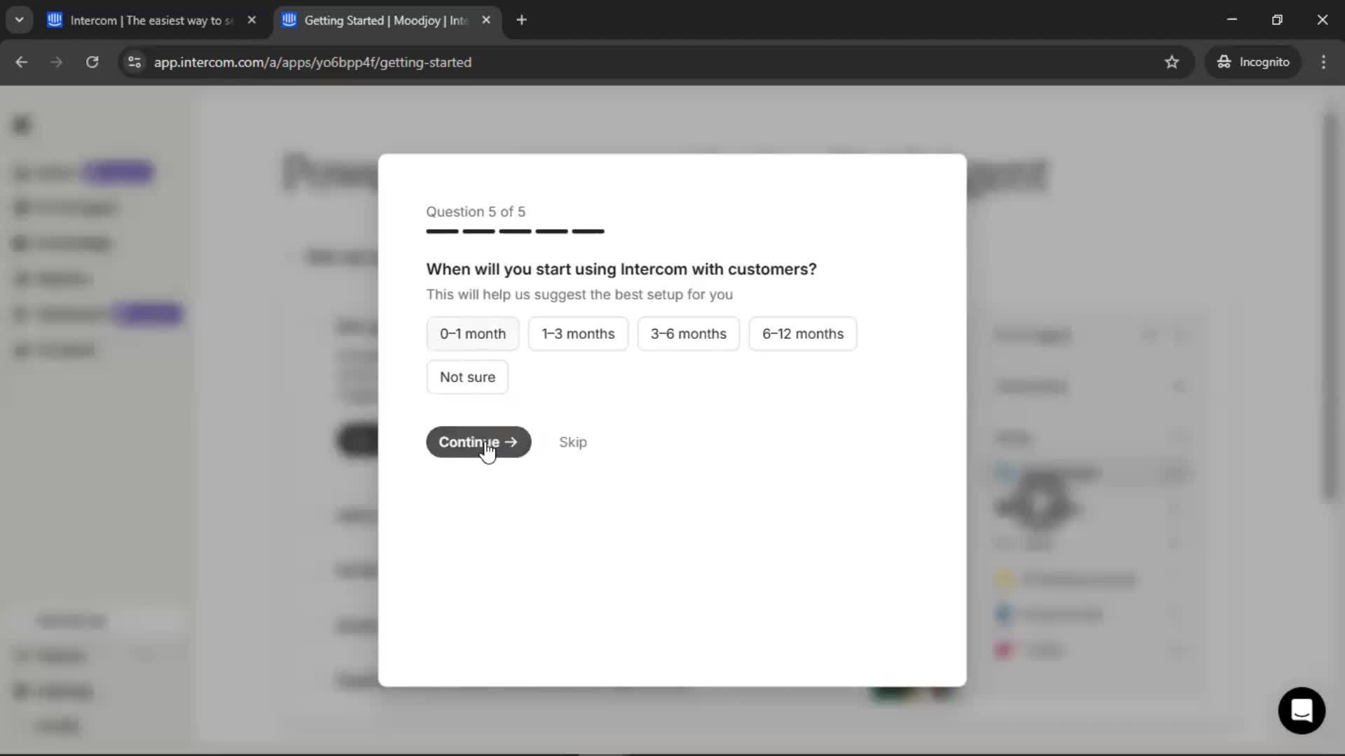 Onboarding screenshot