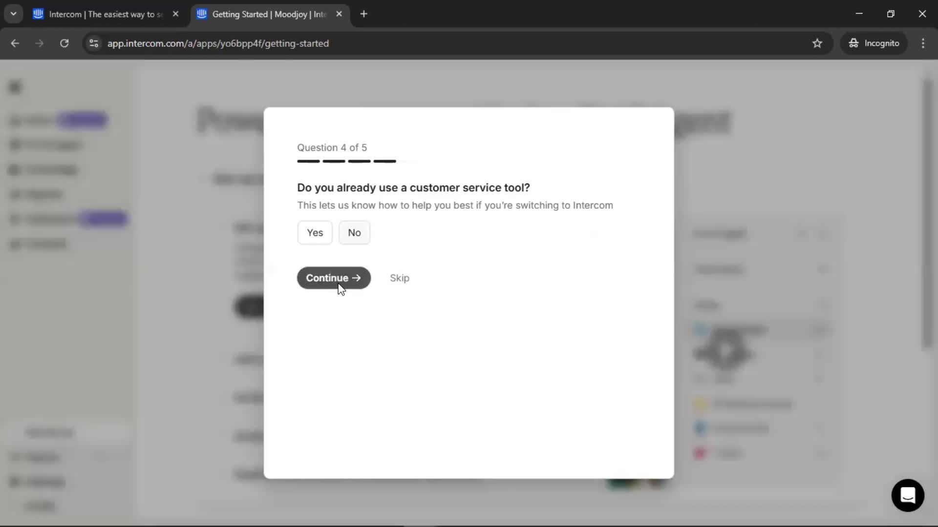 Onboarding screenshot