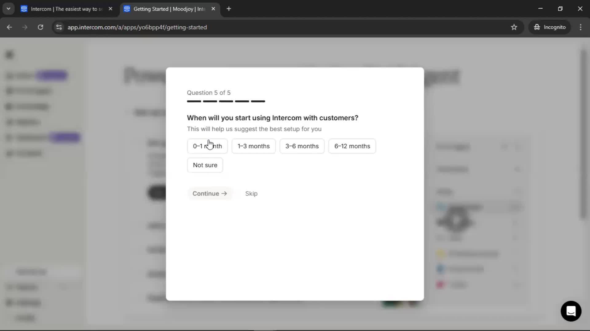 Onboarding screenshot