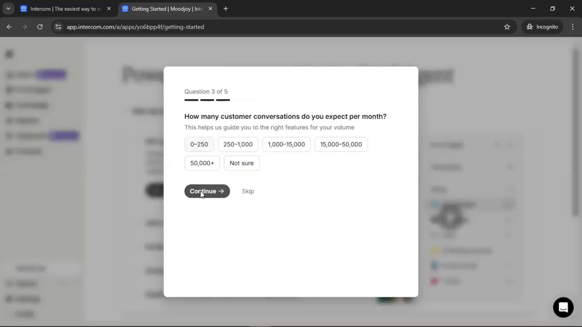 Onboarding screenshot