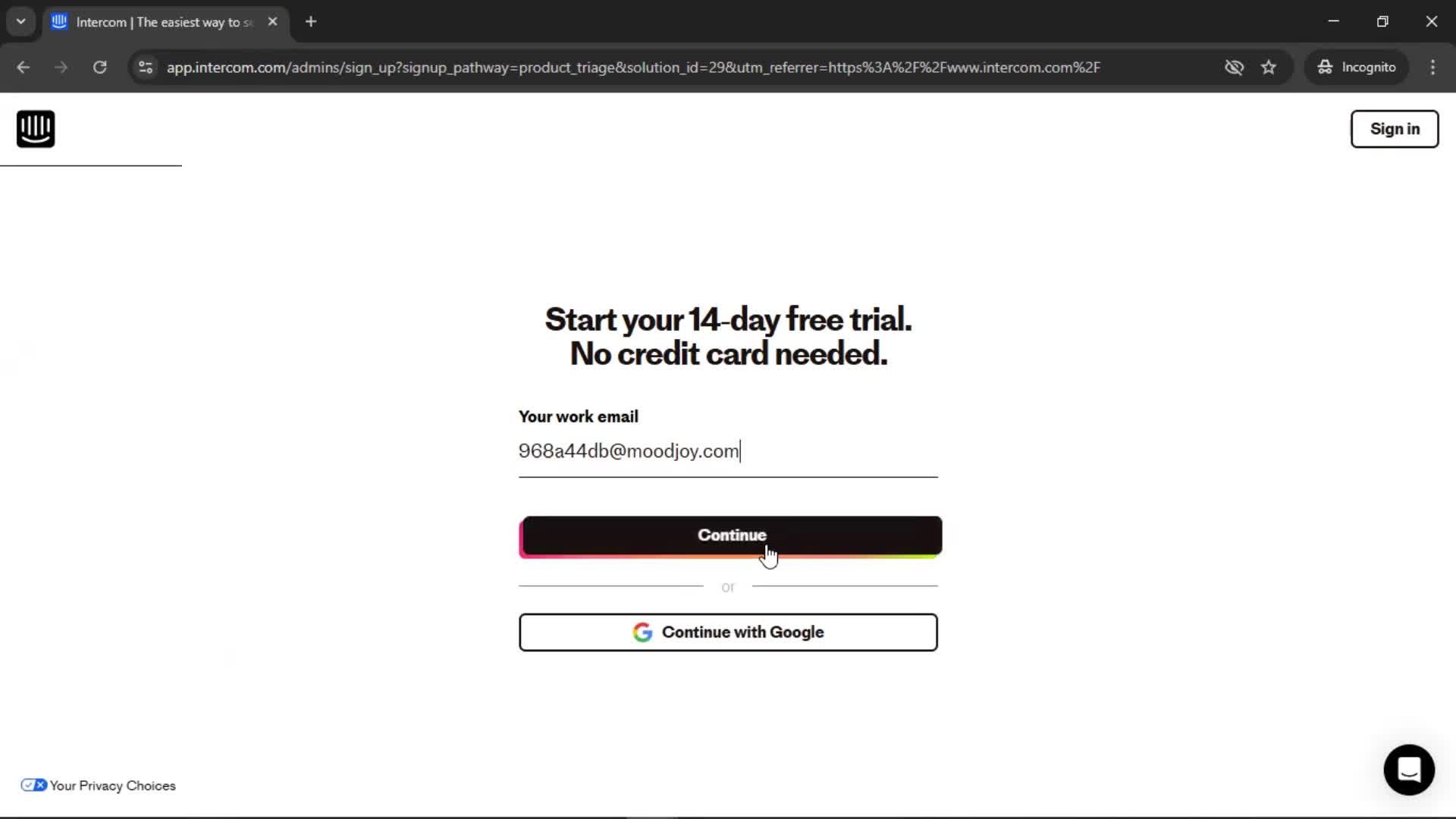 Onboarding screenshot