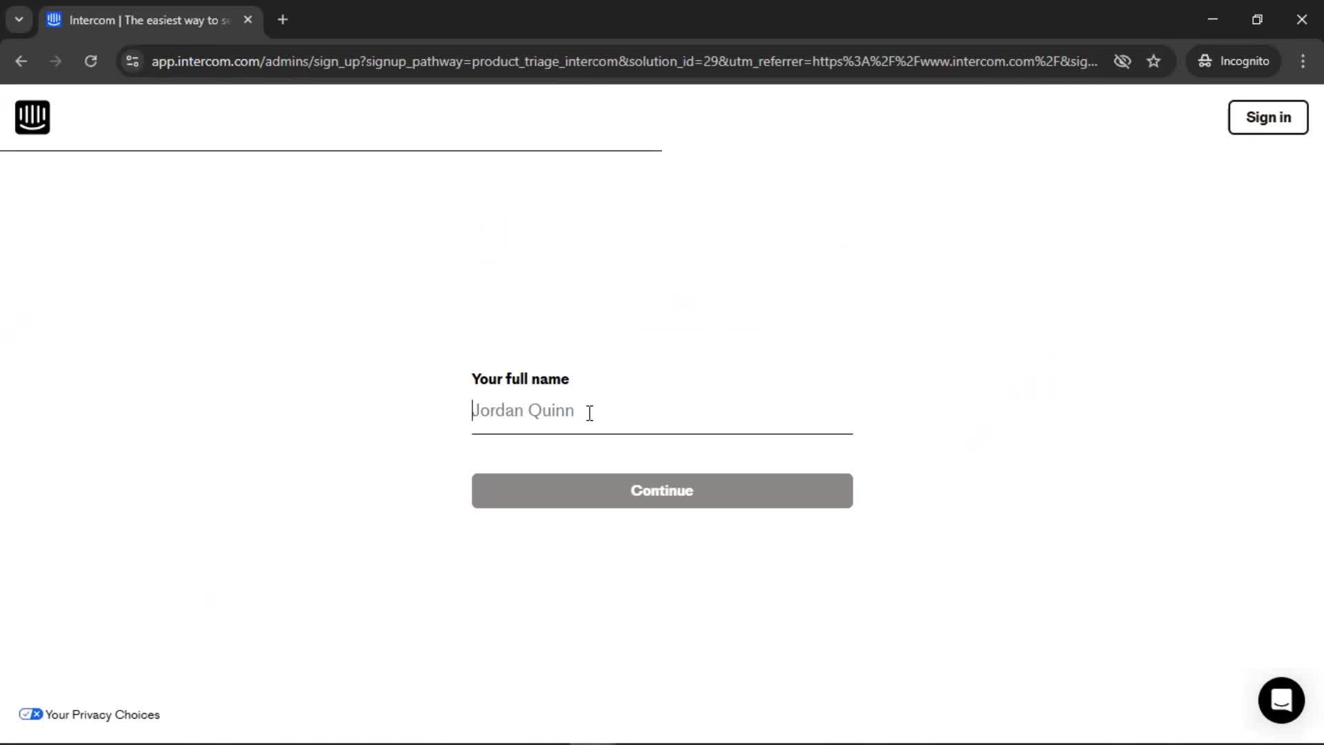 Onboarding screenshot
