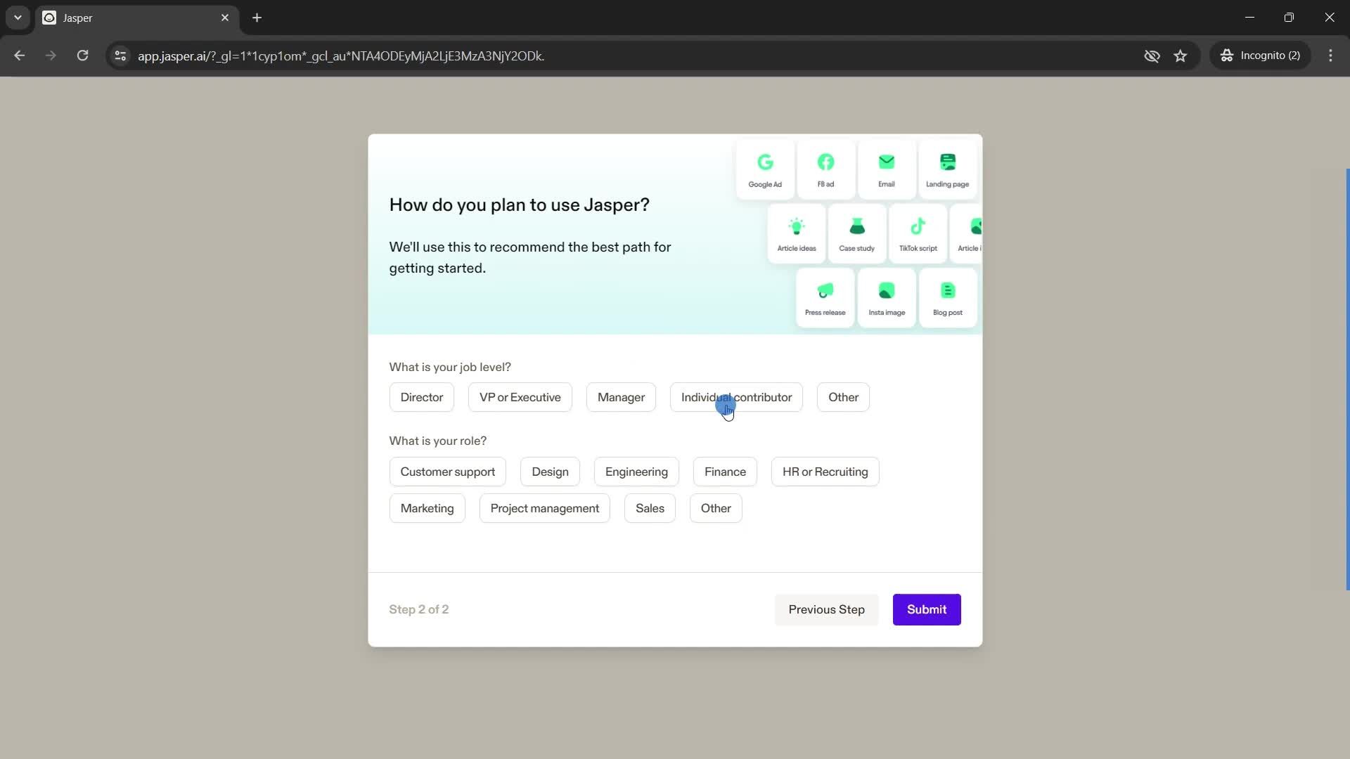 Onboarding screenshot