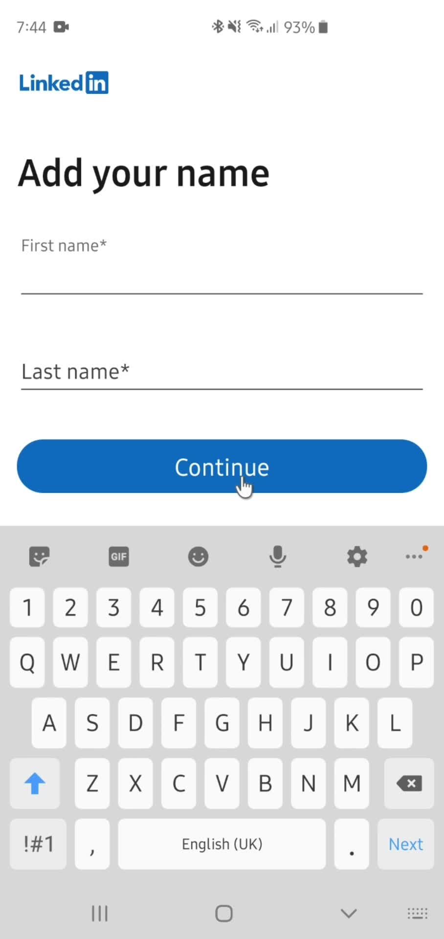 Onboarding screenshot