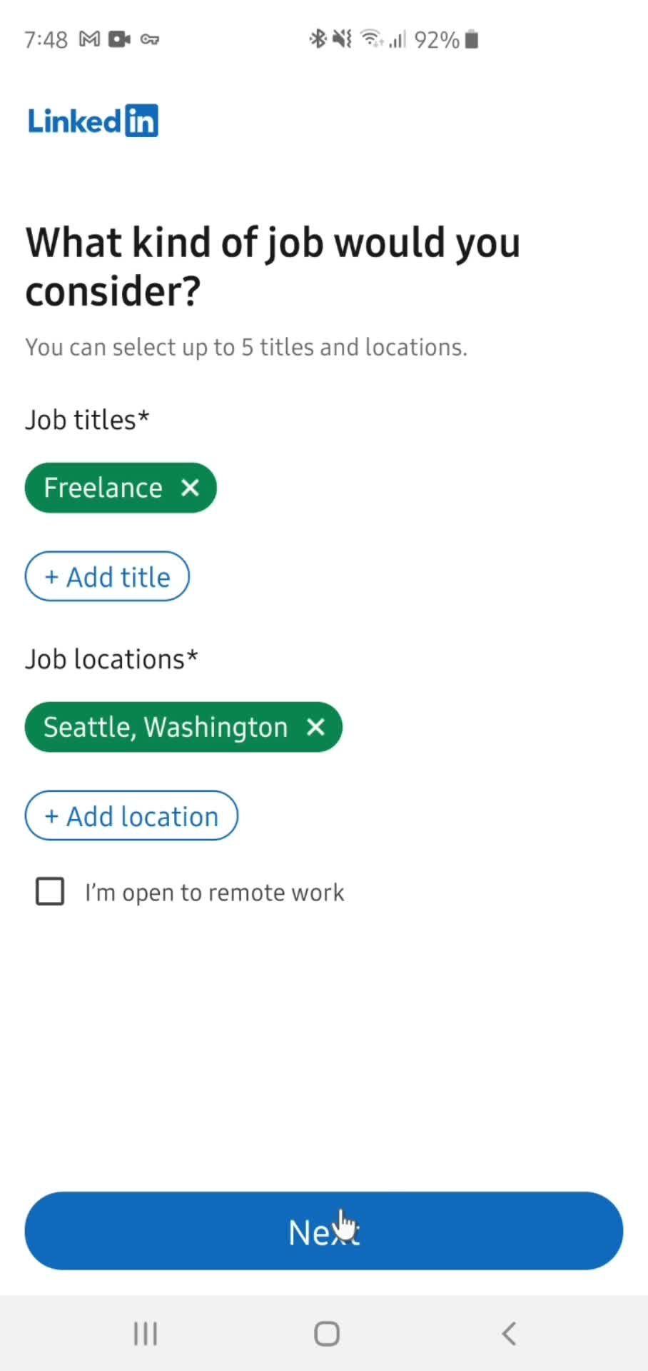 Onboarding screenshot