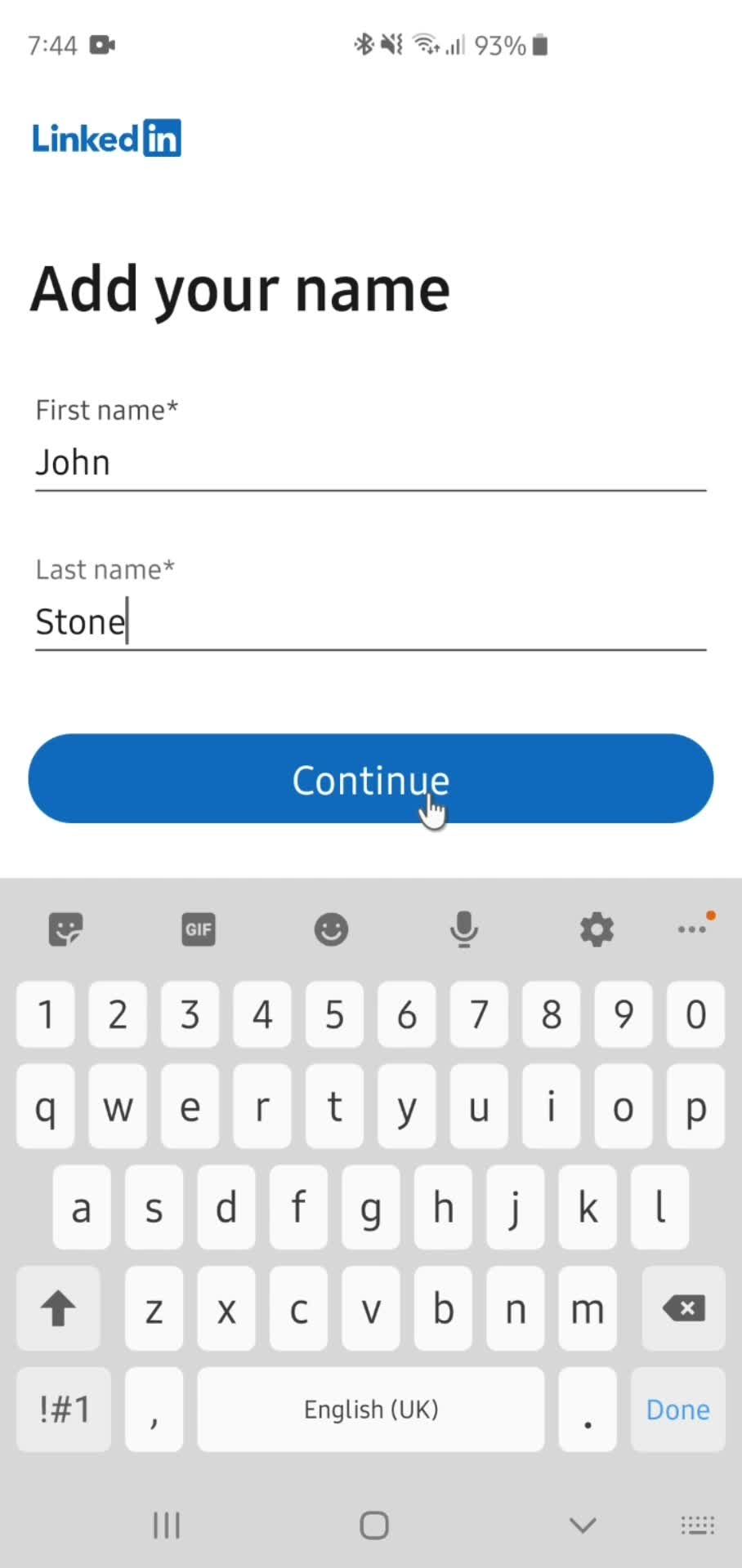 Onboarding screenshot