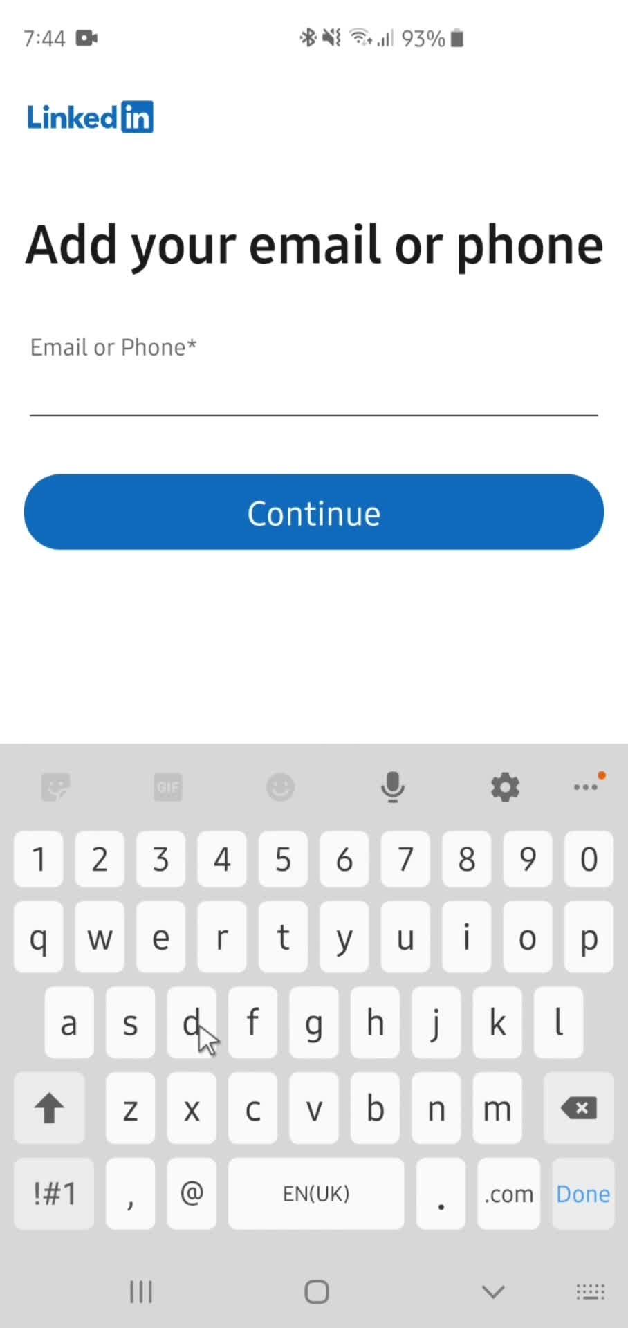 Onboarding screenshot