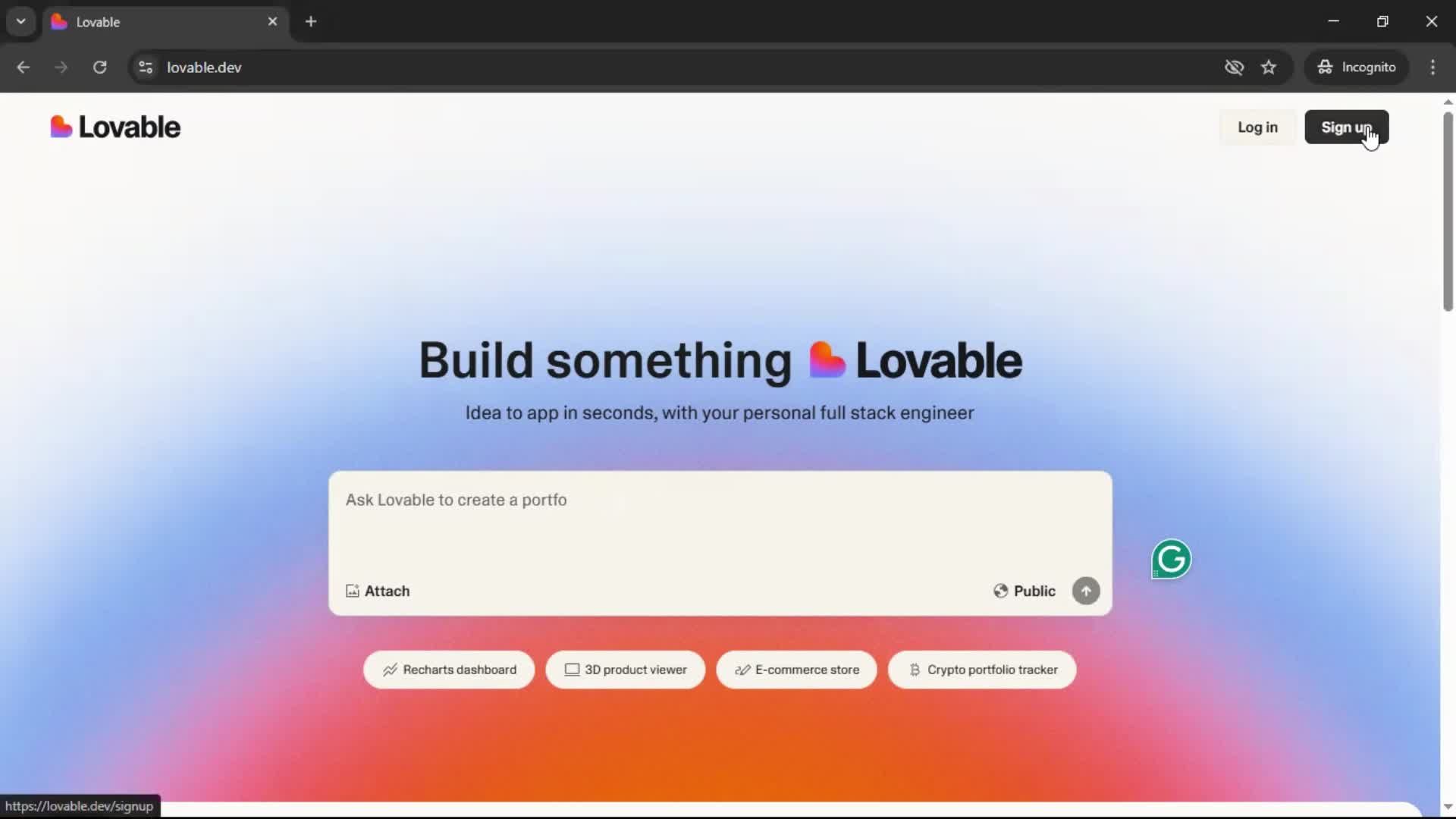 Onboarding screenshot