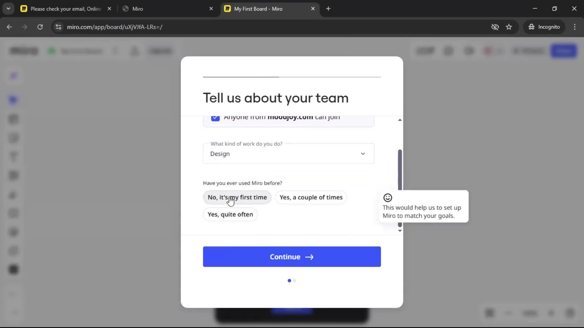 Onboarding screenshot