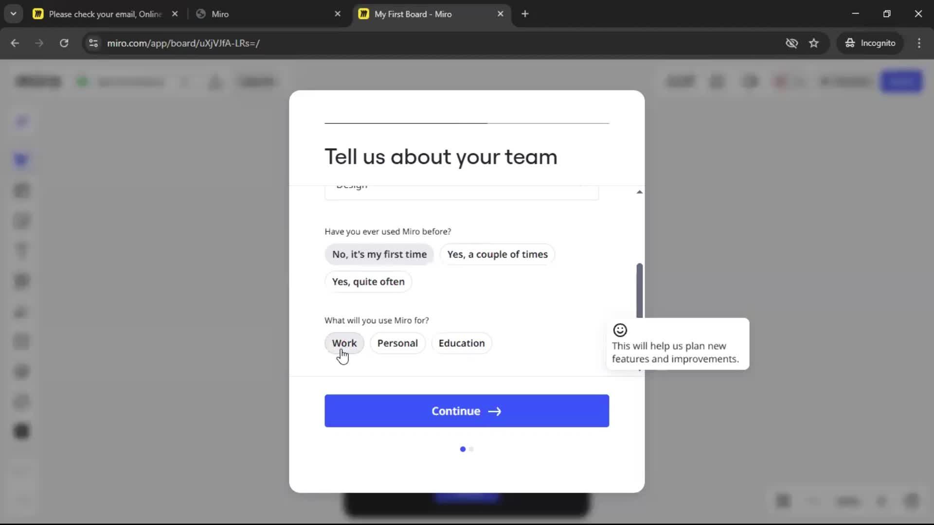 Onboarding screenshot