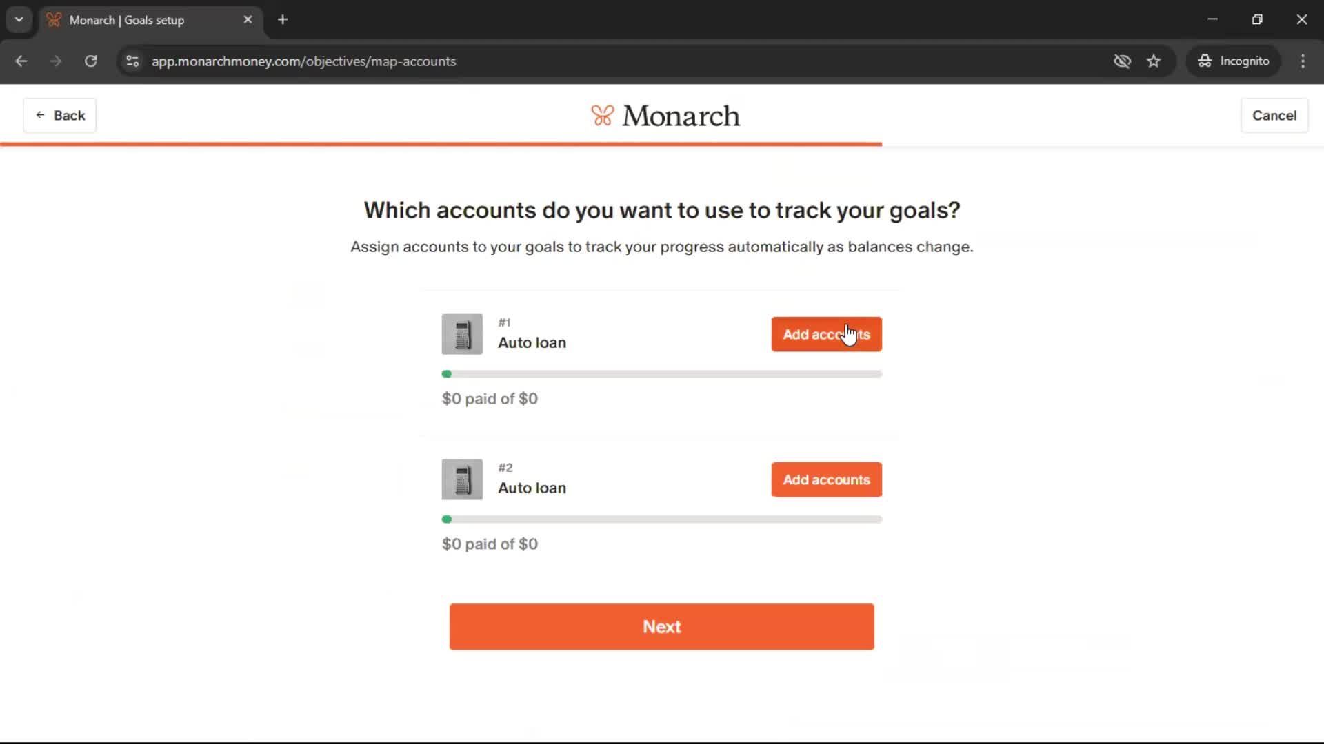 Onboarding screenshot