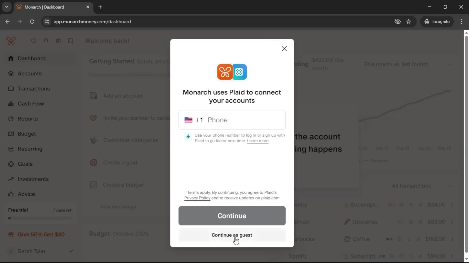 Onboarding screenshot