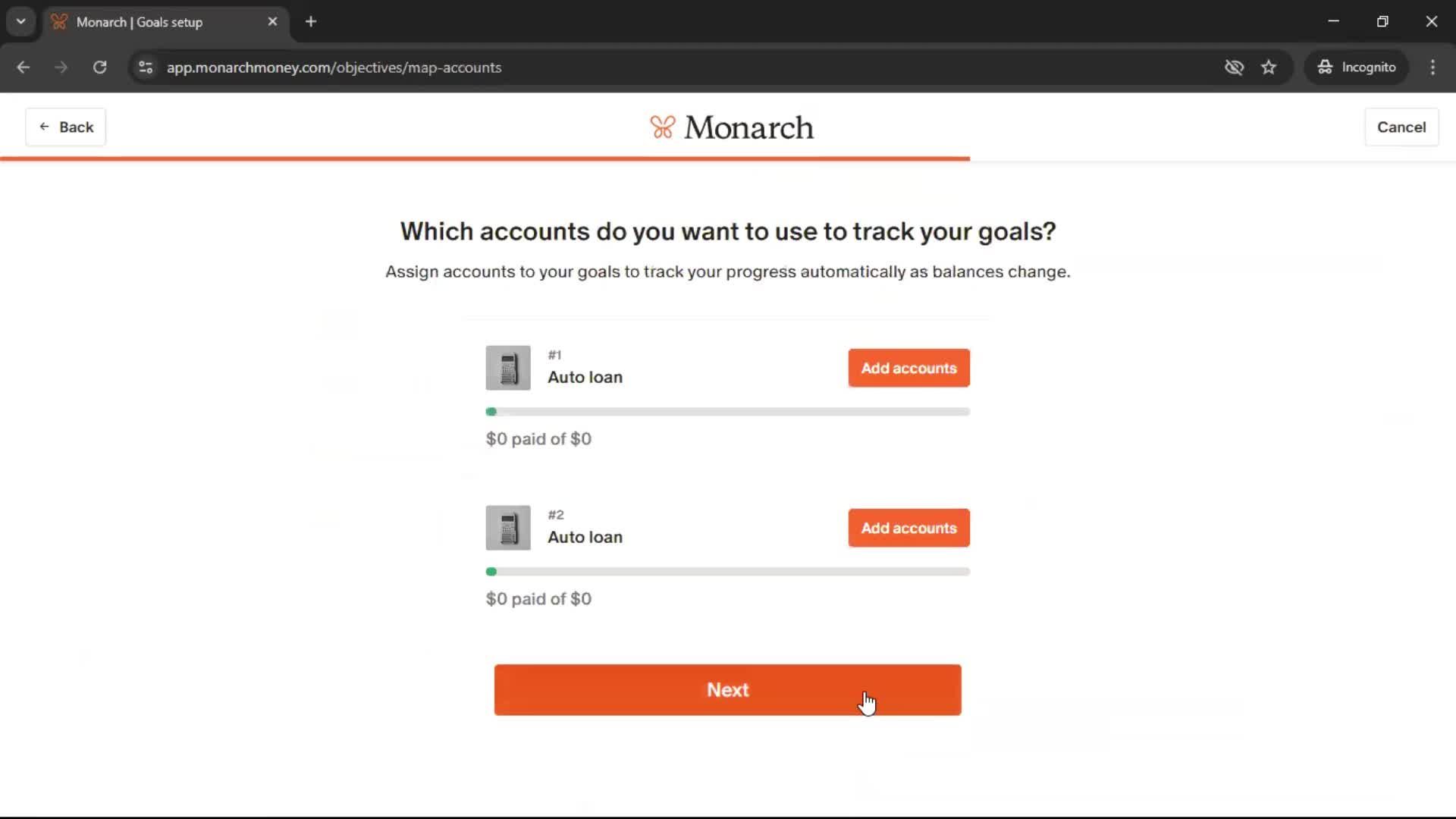 Onboarding screenshot