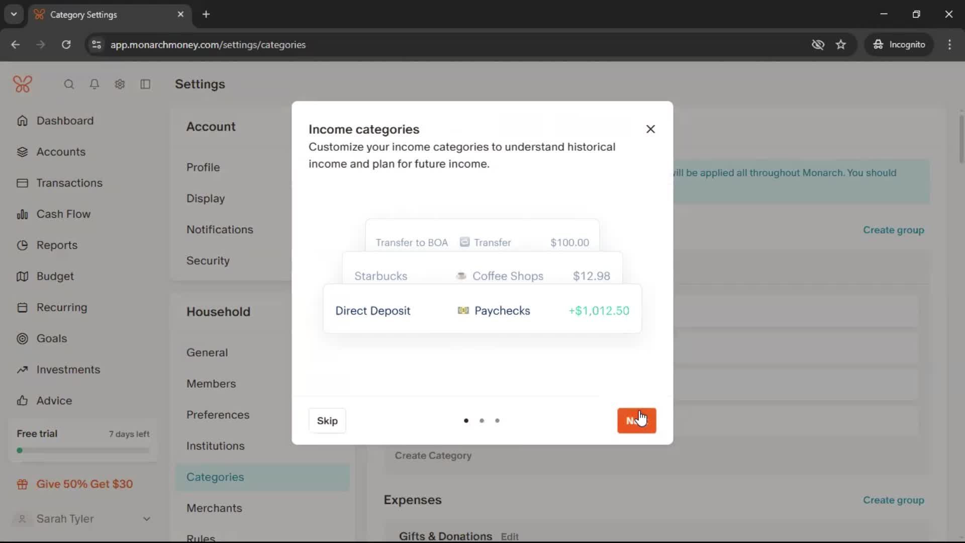 Onboarding screenshot