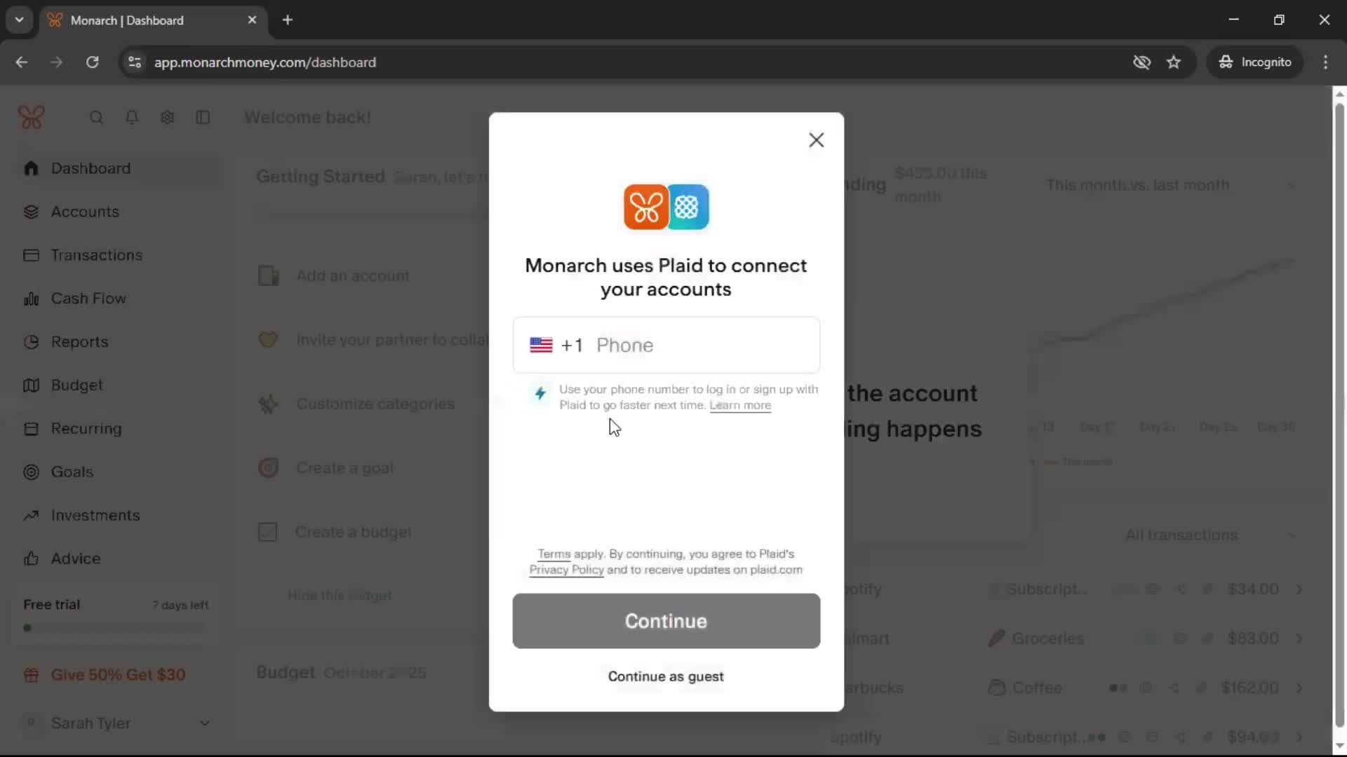 Onboarding screenshot