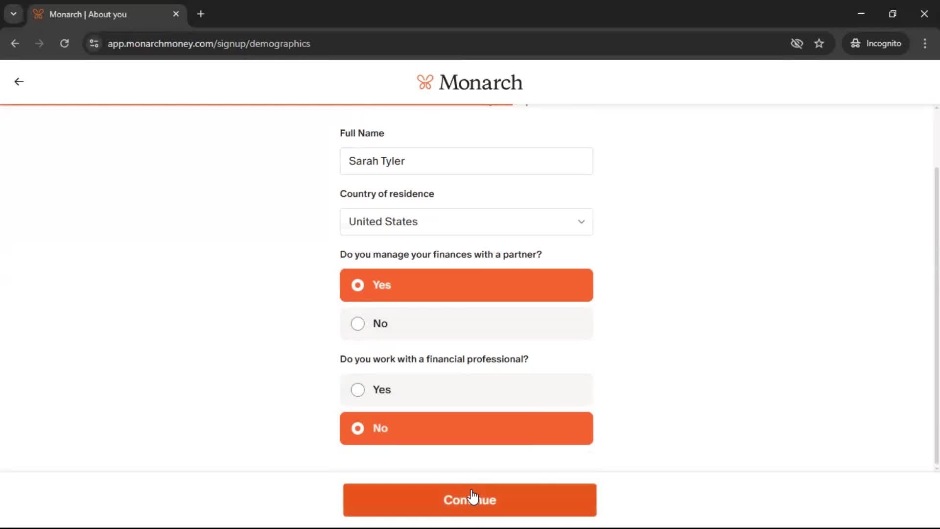 Onboarding screenshot
