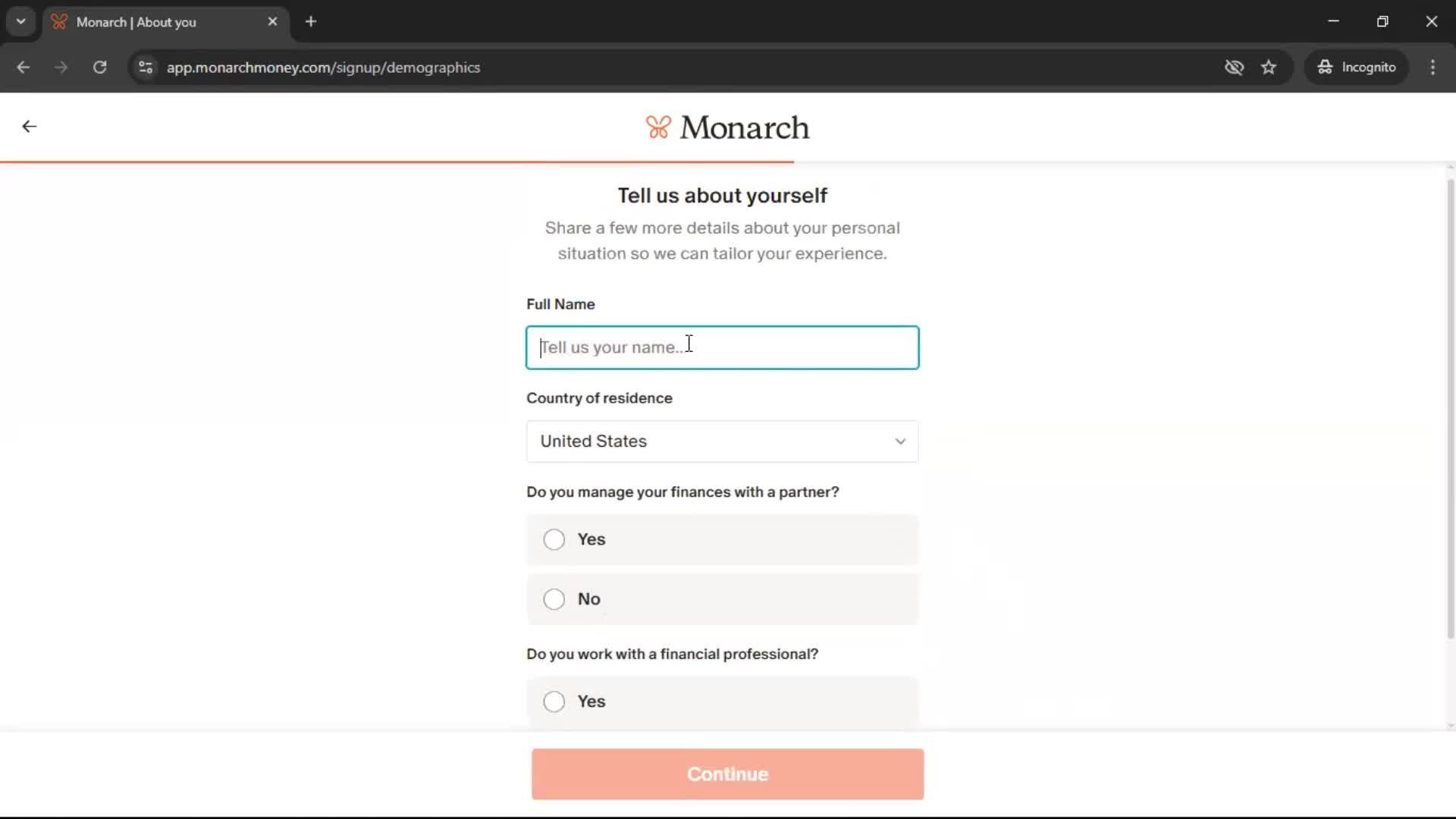 Onboarding screenshot
