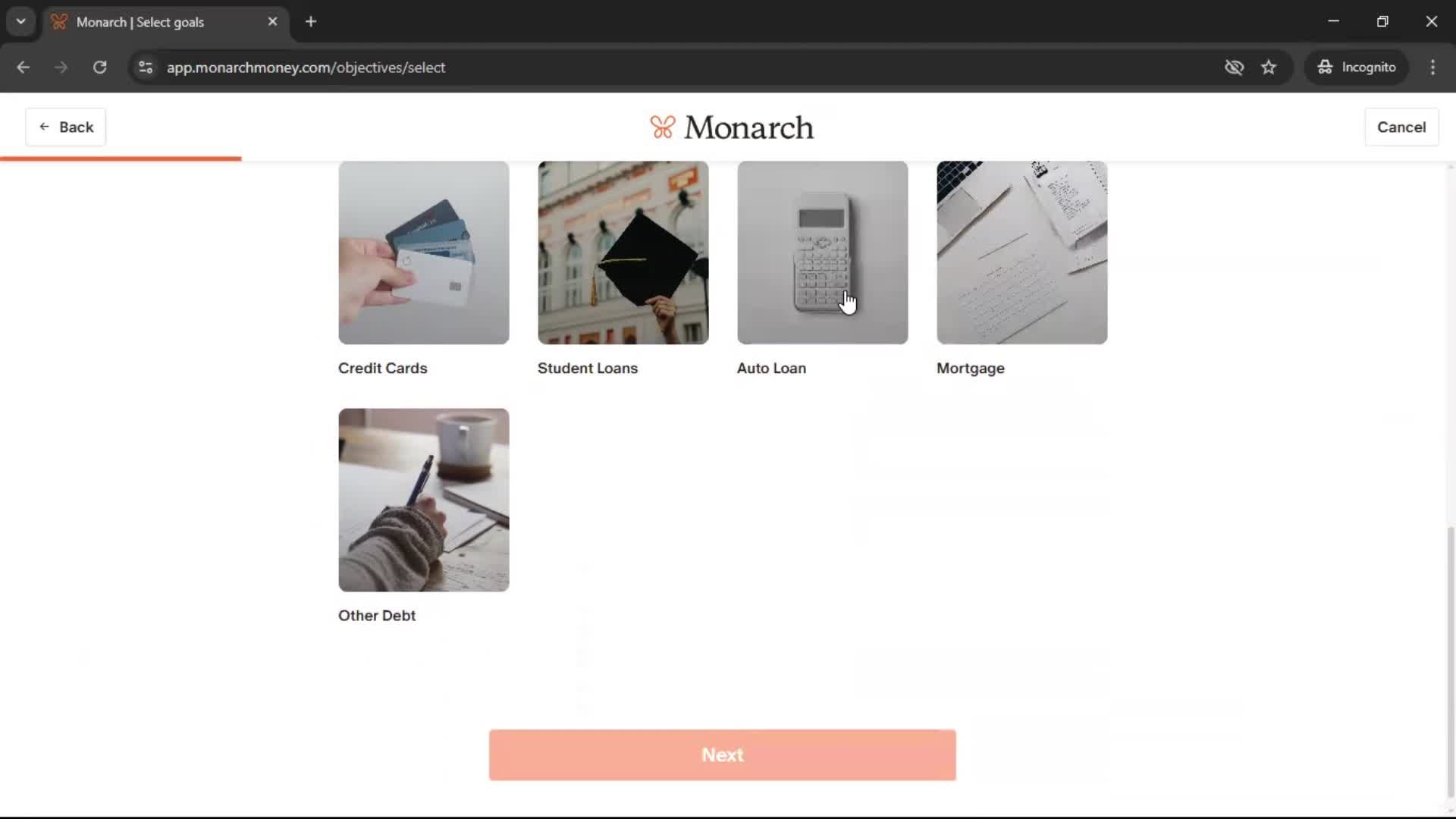 Onboarding screenshot