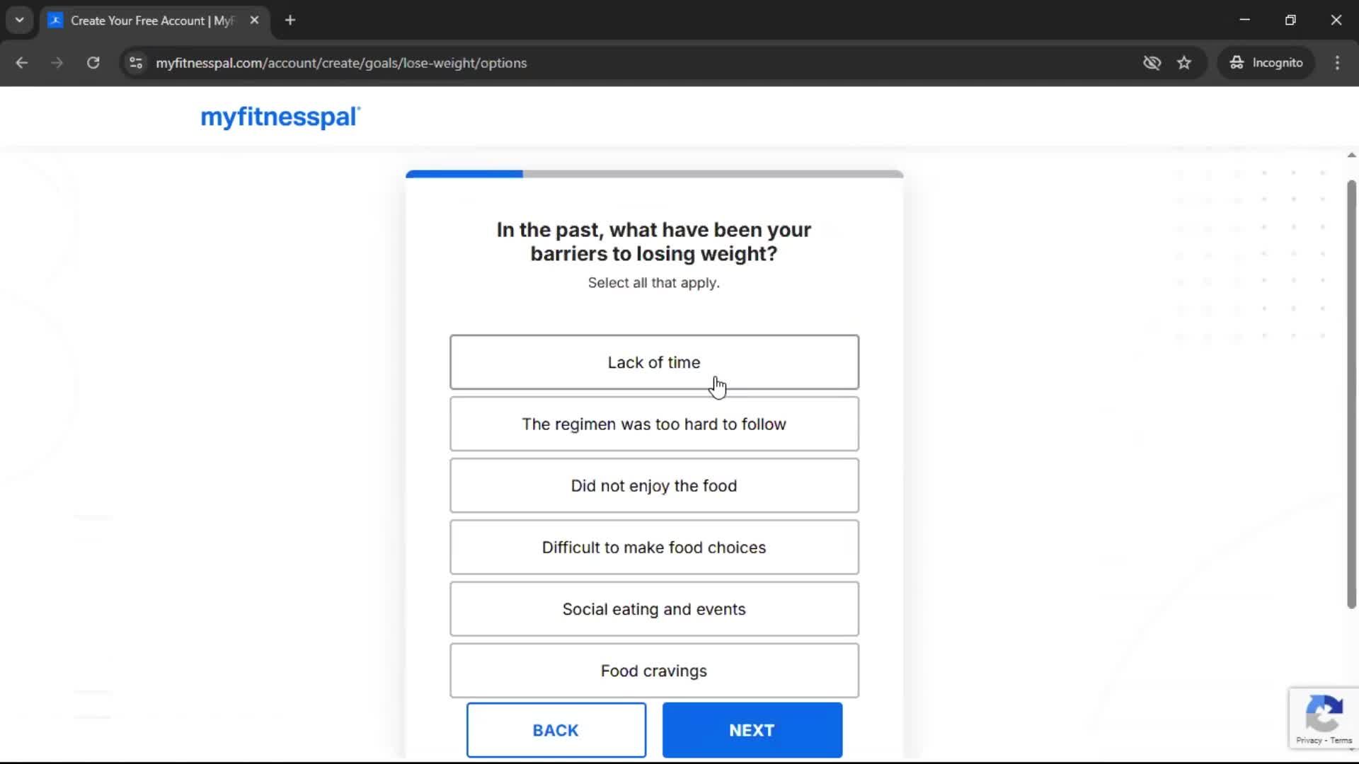 Onboarding screenshot