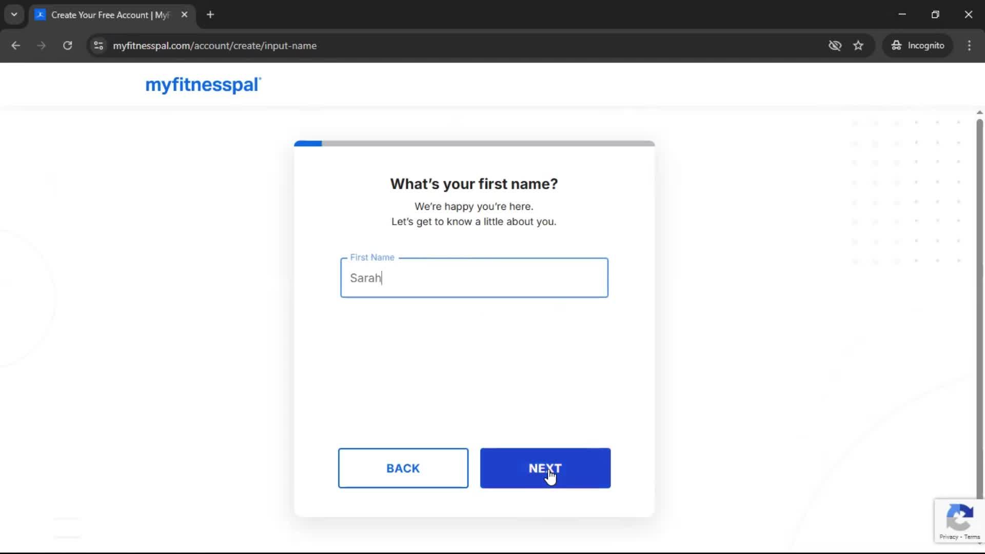 Onboarding screenshot