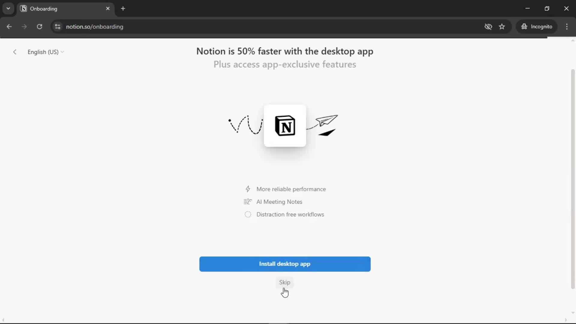 Onboarding screenshot