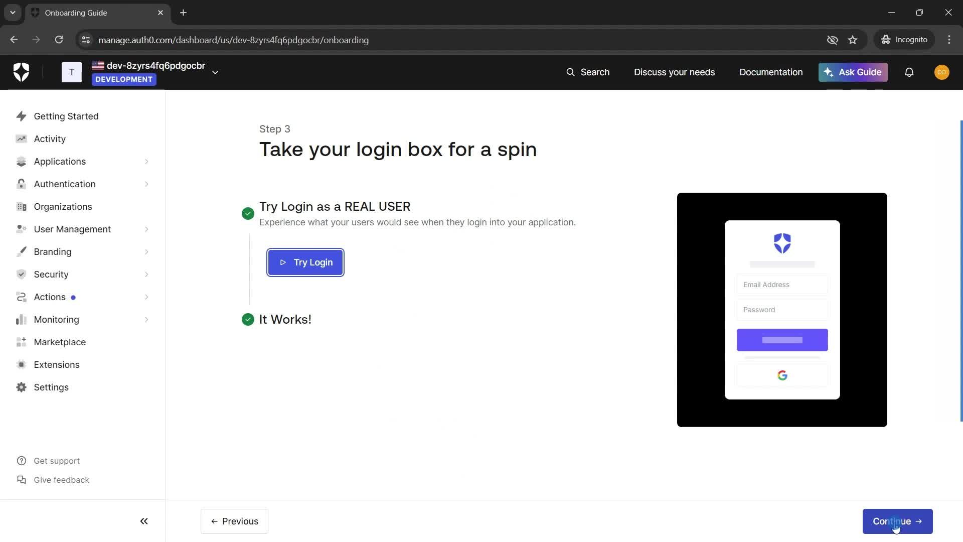 Onboarding screenshot