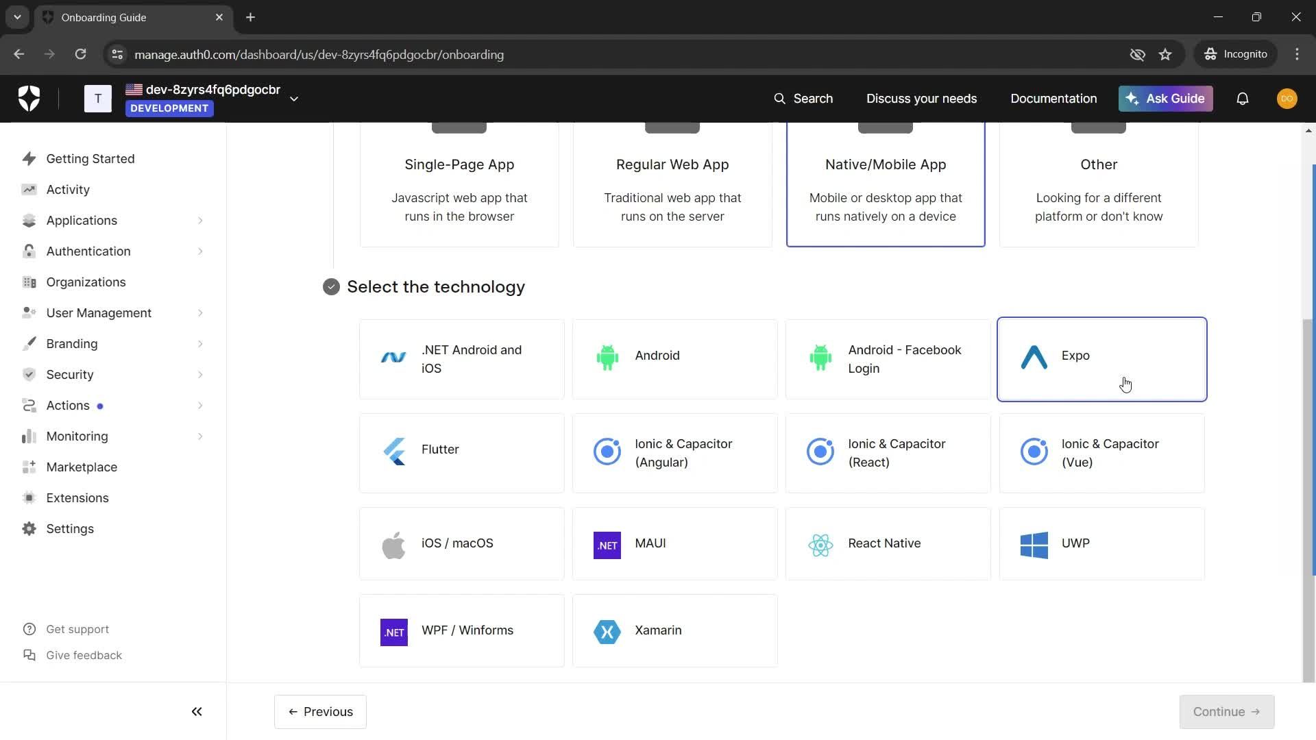 Onboarding screenshot