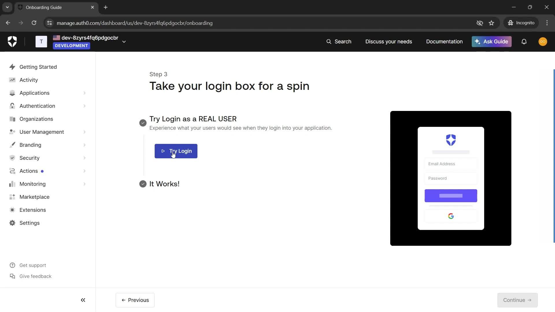 Onboarding screenshot